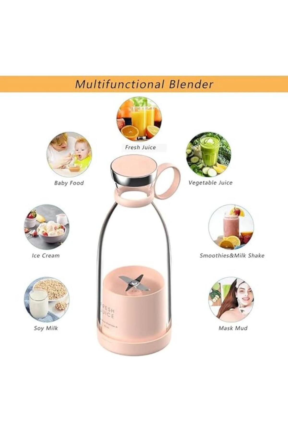 Tradeo-380ml portable blender cup with wireless charging—perfect for fresh juice anywhere, anytime. 5