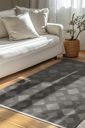 dekozer Pernia Modern Geometrik Desenli Yumuşak Halı – Tozumaz, Robot Süpürge...