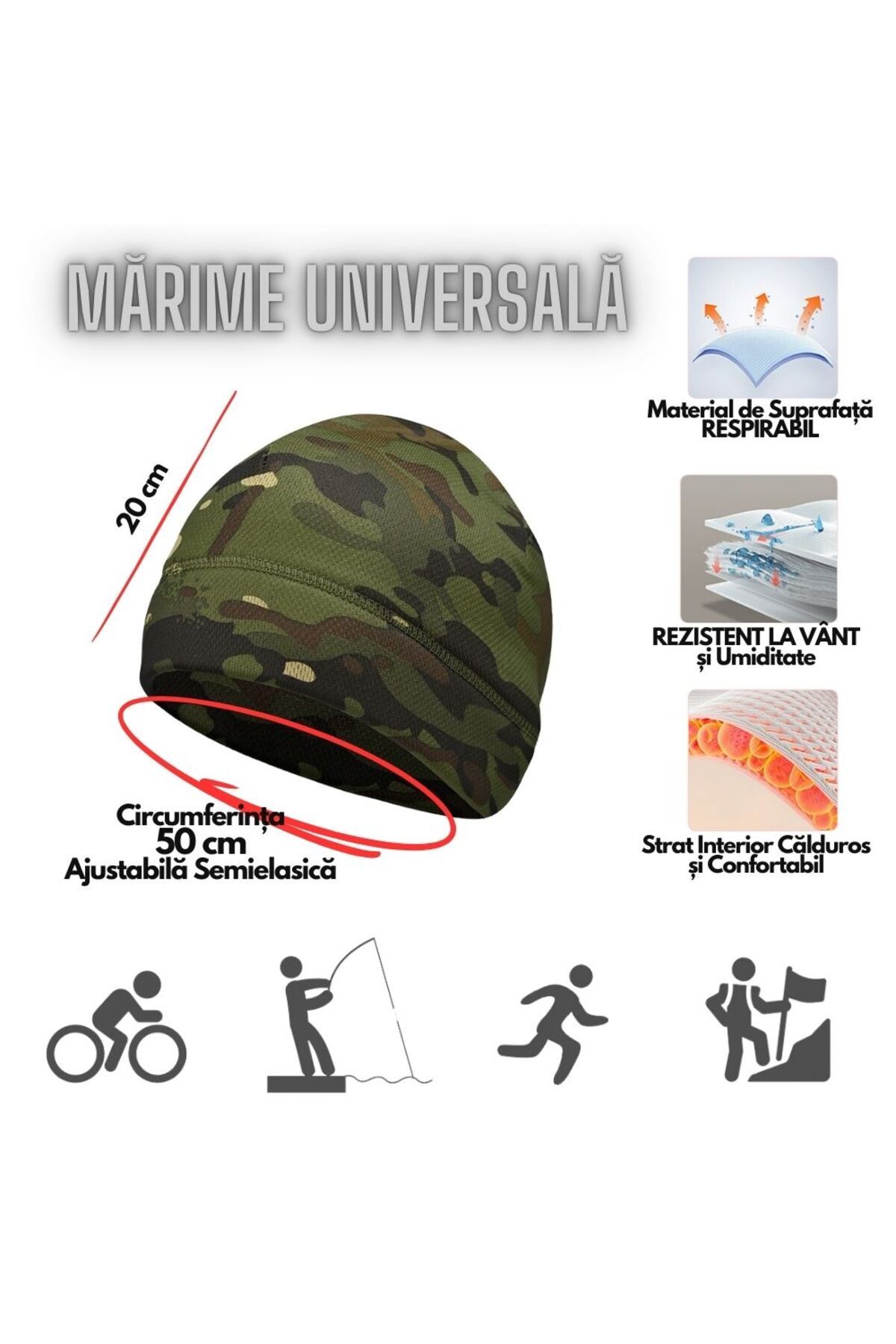 Hipolar-Hat, Multiple Colors, Windproof on the Outside and Fleece on the Inside, Semi-elastic 3