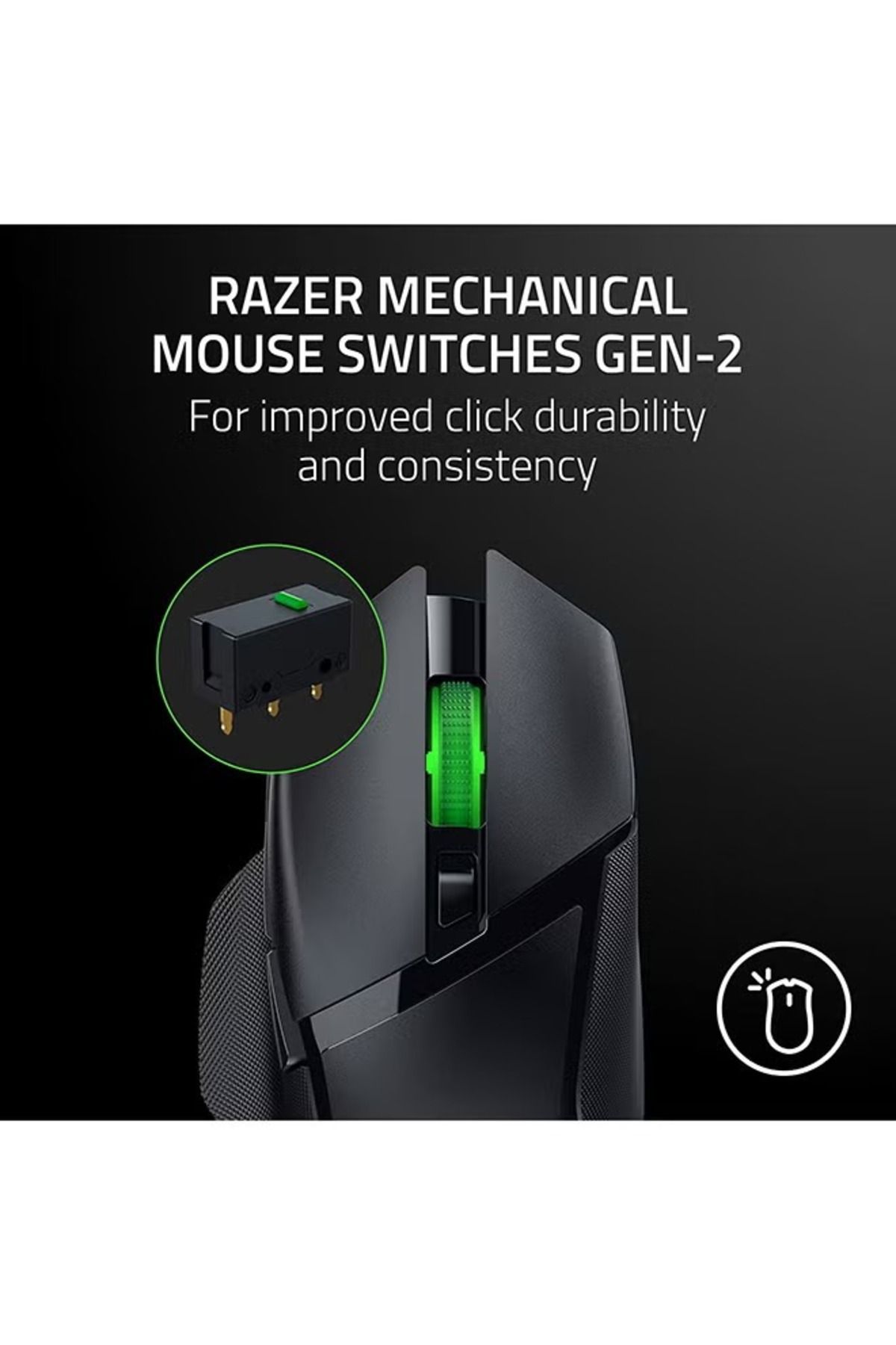 RAZER-ماوس الألعاب Basilisk V3 X Hyperspeed - 18 ألف نقطة في البوصة، مفاتيح الجيل الثاني، Hypershift - أسود 2