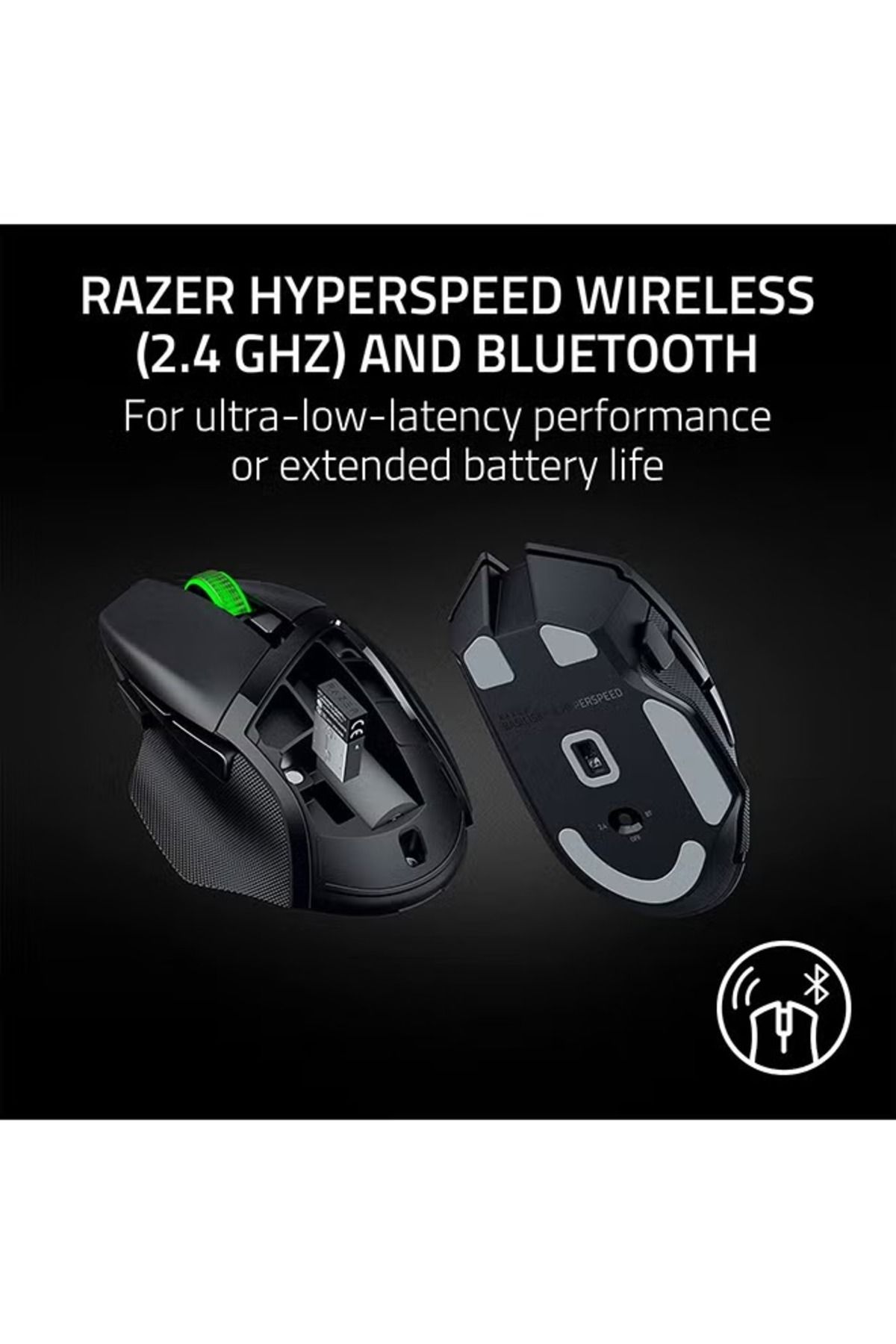 RAZER-ماوس الألعاب Basilisk V3 X Hyperspeed - 18 ألف نقطة في البوصة، مفاتيح الجيل الثاني، Hypershift - أسود 5