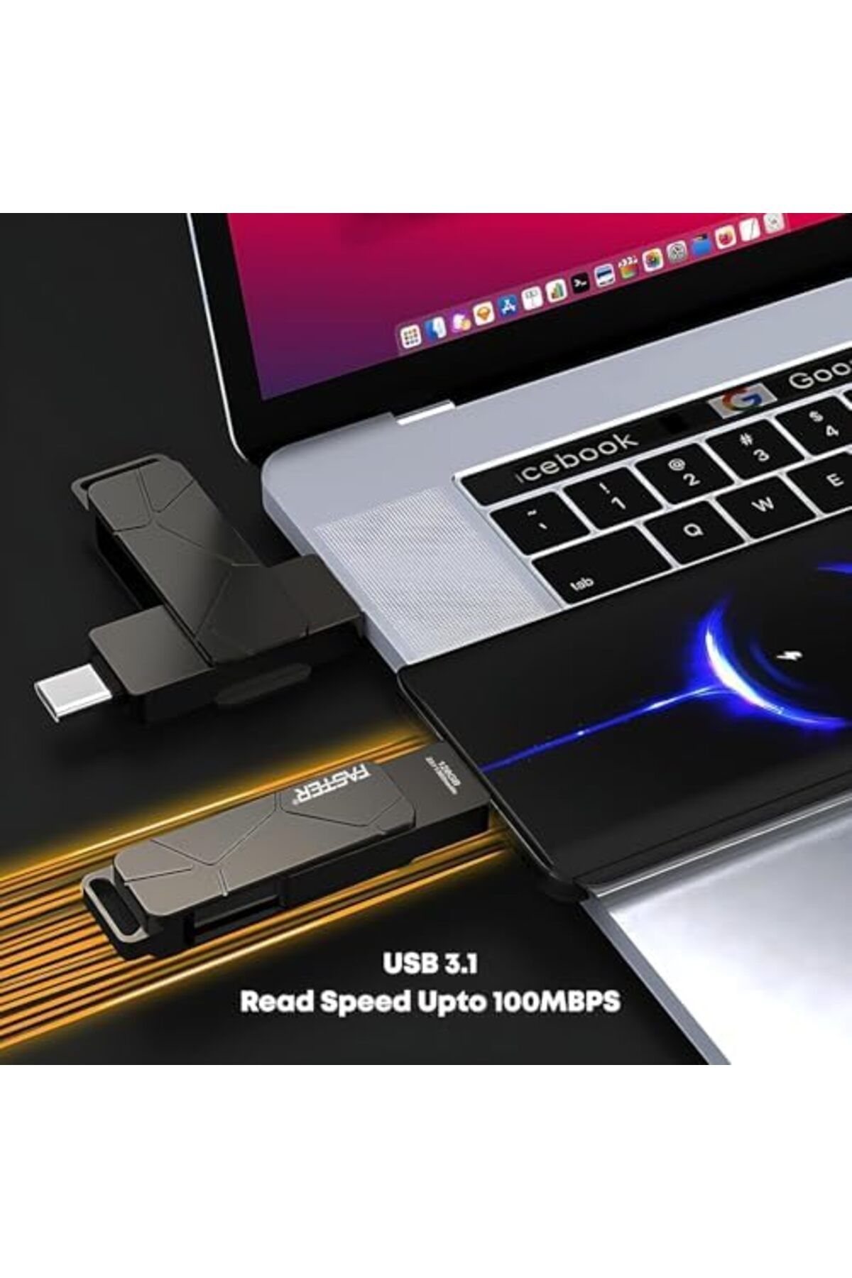 Faster-128GB USB-C Flash Drive, USB 3.1 OTG Memory Stick, Dual-Port USB-A & USB-C, High-Speed Transf 8