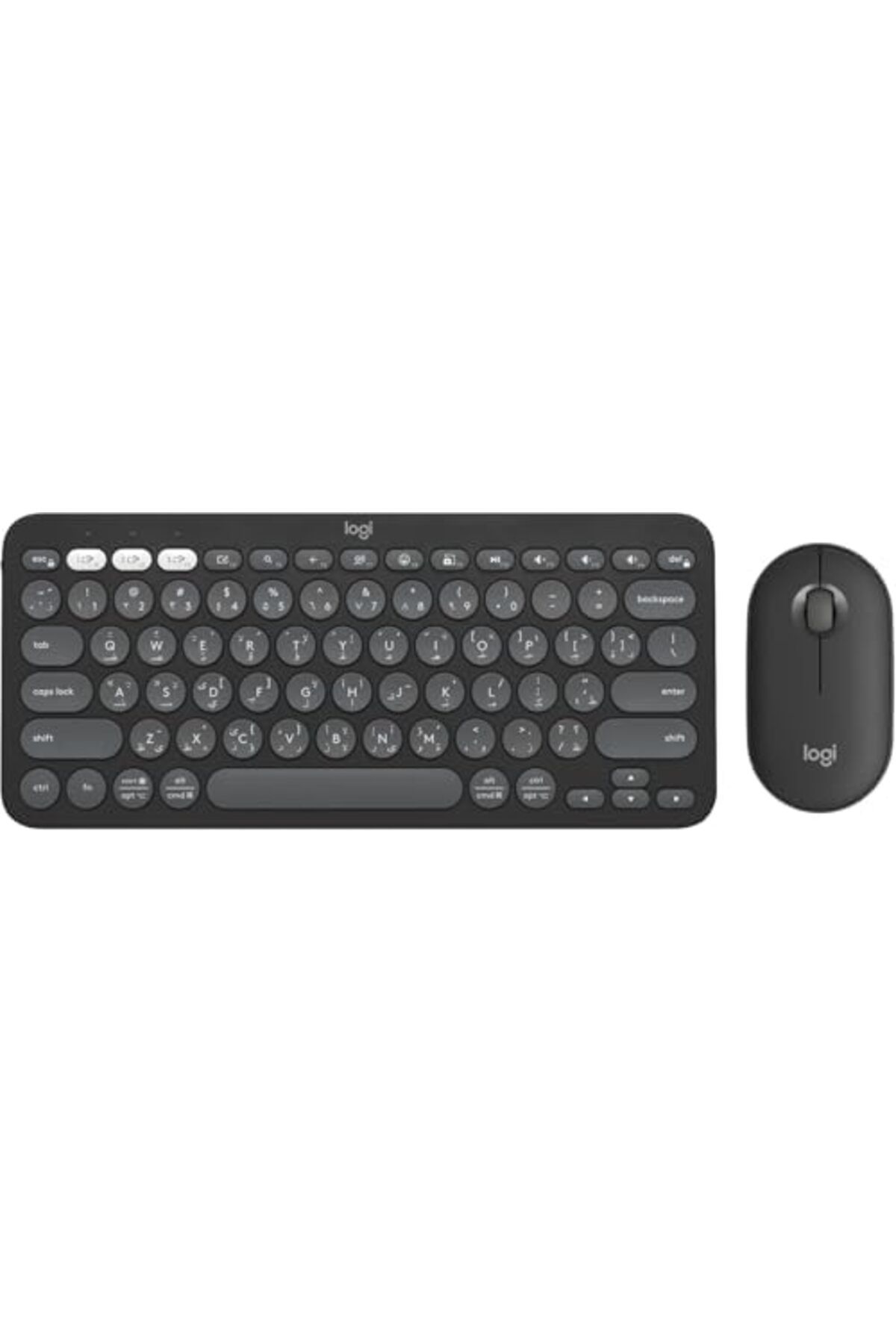 logitech-مجموعة Pebble 2، لوحة مفاتيح وماوس لاسلكيان، هادئة وقابلة للحمل 2