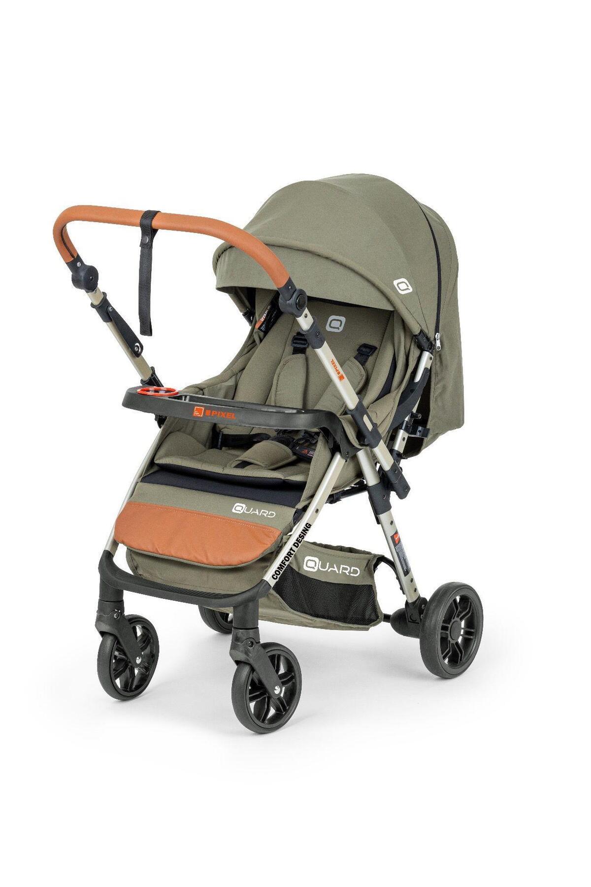 QUARD Pixel Çift Yönlü Tam Yatak Olabilen Bebek Arabası ( Kışlık Ayak Örtüsü Ve Yağmurluk Hediyeli) fotoğrafı 4 (önizleme)