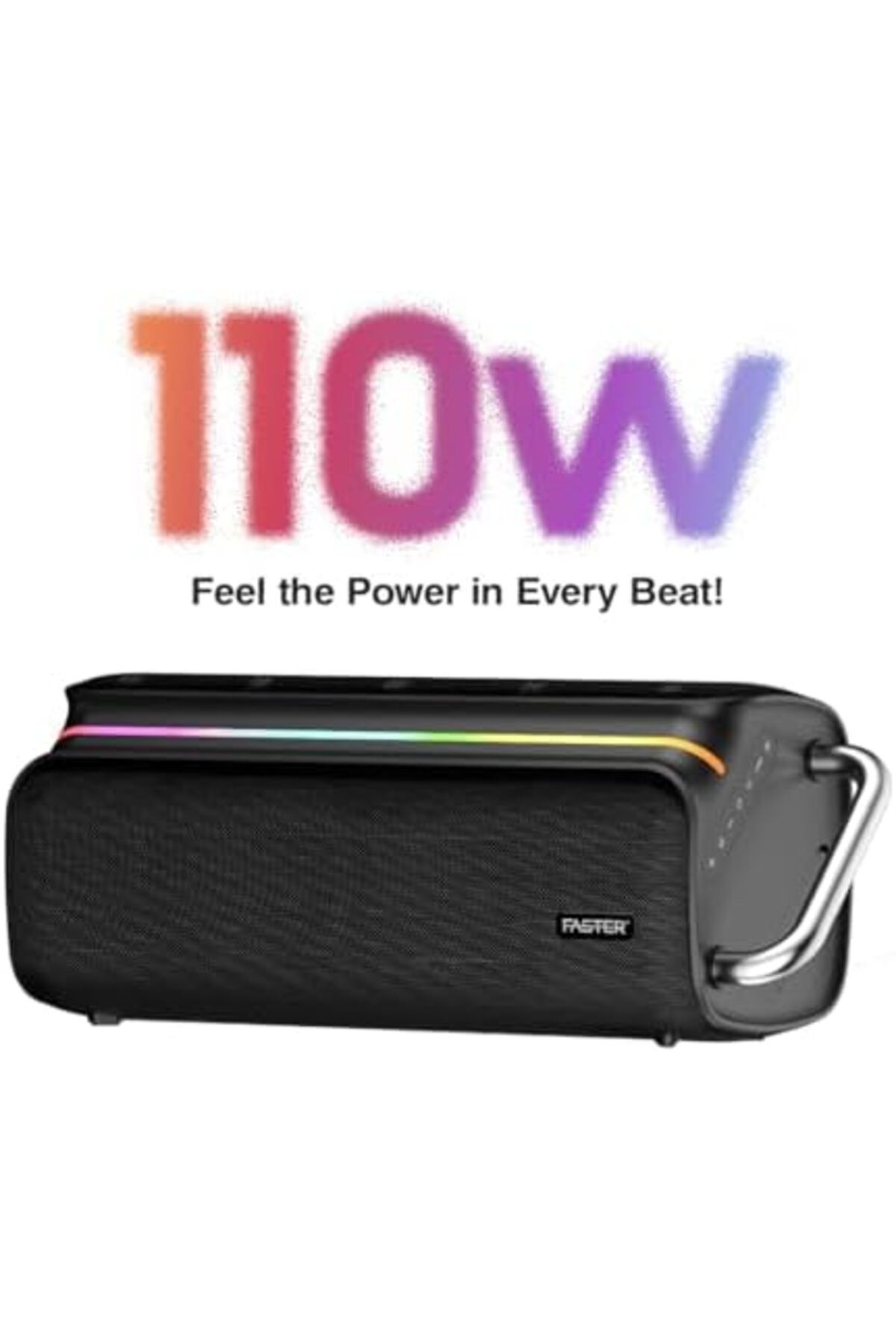 Faster-X400 Wireless Speaker 110W, Portable Bluetooth Party Speaker with Wireless Mic, Bluetooth 5.3 5