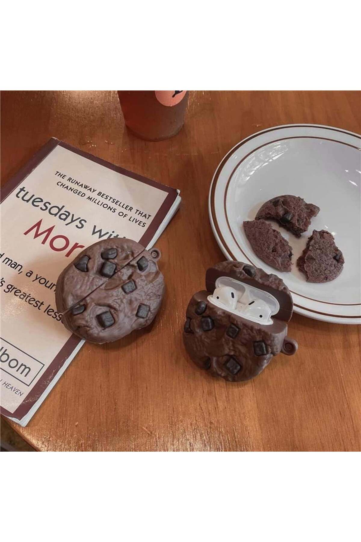 Timebox-Shockproof and anti-scratch protective case for Airpods Pro - Cookie, Brown 4