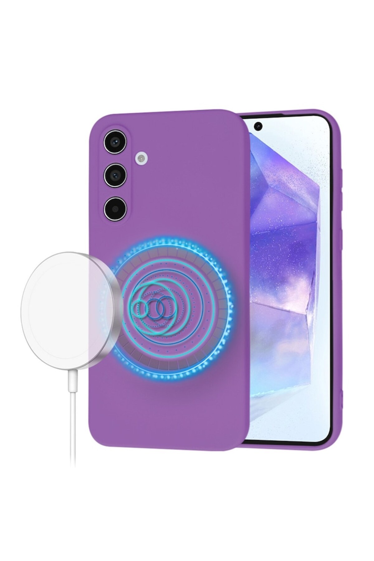 Royal-Protective Case for Samsung Galaxy A55 5G, ROYAL, B40, Canvas, Plum Violet 2