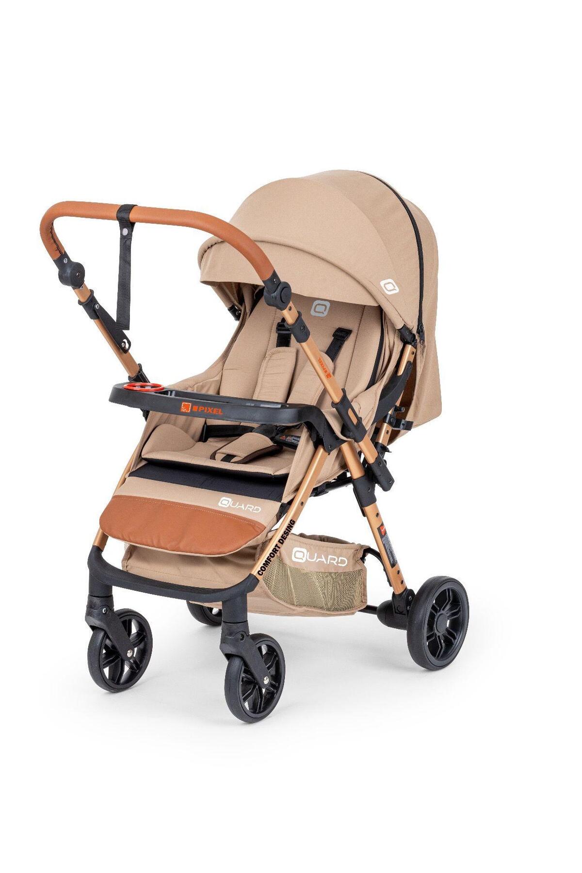 QUARD Pixel Çift Yönlü Tam Yatak Olabilen Bebek Arabası ( Kışlık Ayak Örtüsü Ve Yağmurluk Hediyeli) fotoğrafı 6 (önizleme)