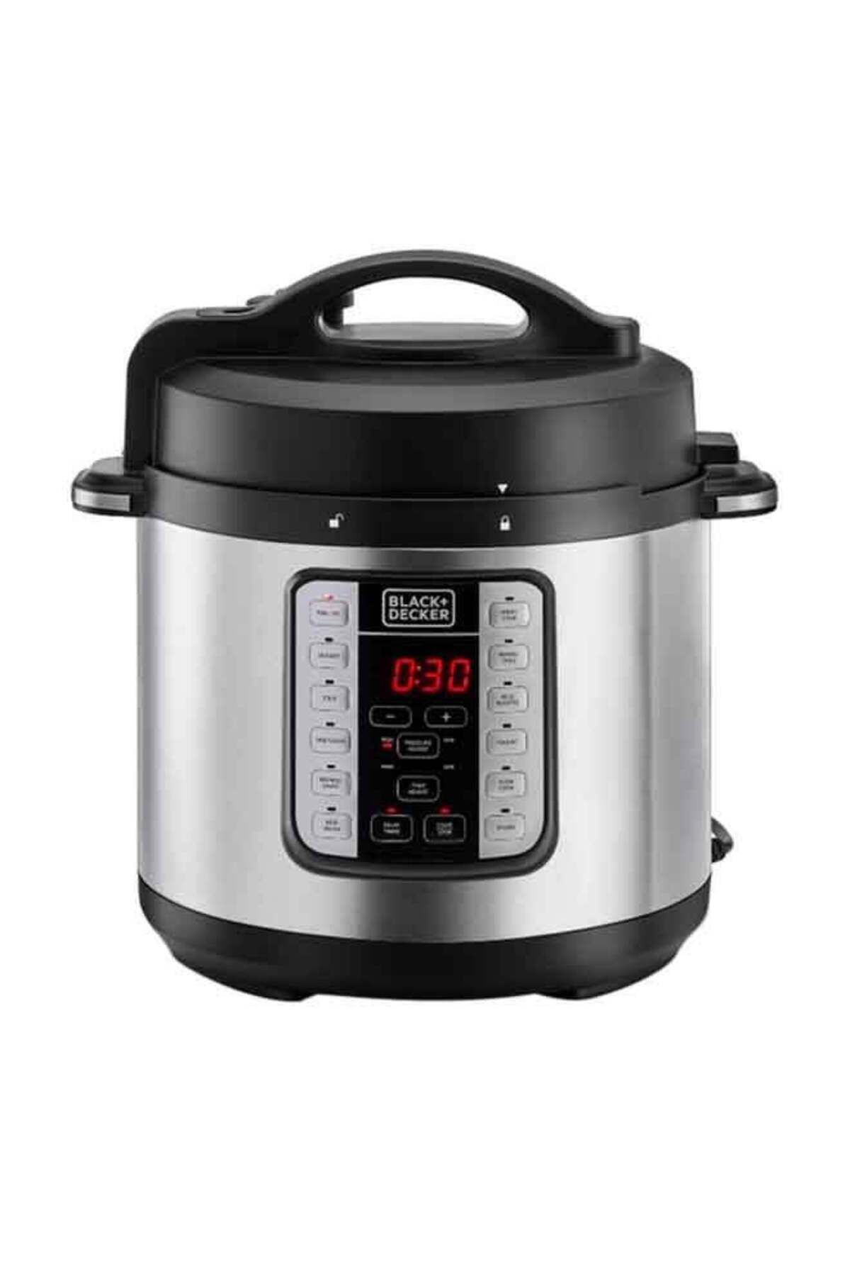 Black&Decker-BLACK+DECKER EZ Smart Steam Pot, Multi-Cooker, 7-in-1 Programmable Electric Pressure Cooker, Digital 8