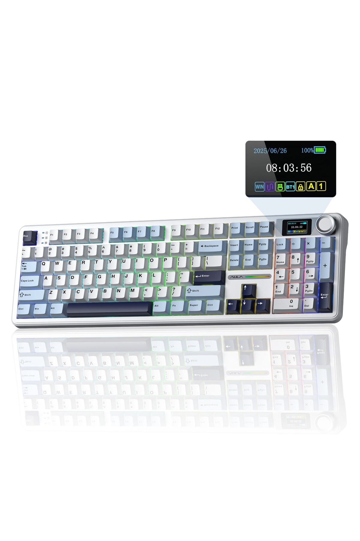 Aula F108 Pro Ekranlı Mekanik Klavye Reaper Switch Uyumlu RGB Hot