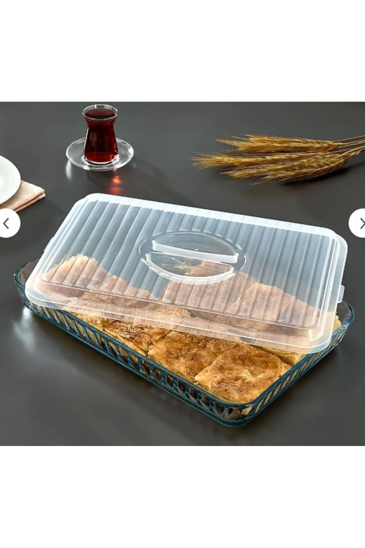 ÇELİKONLİNE-Rectangular Pyrex Lid – Bpa-Free and Convenient to Carry 1
