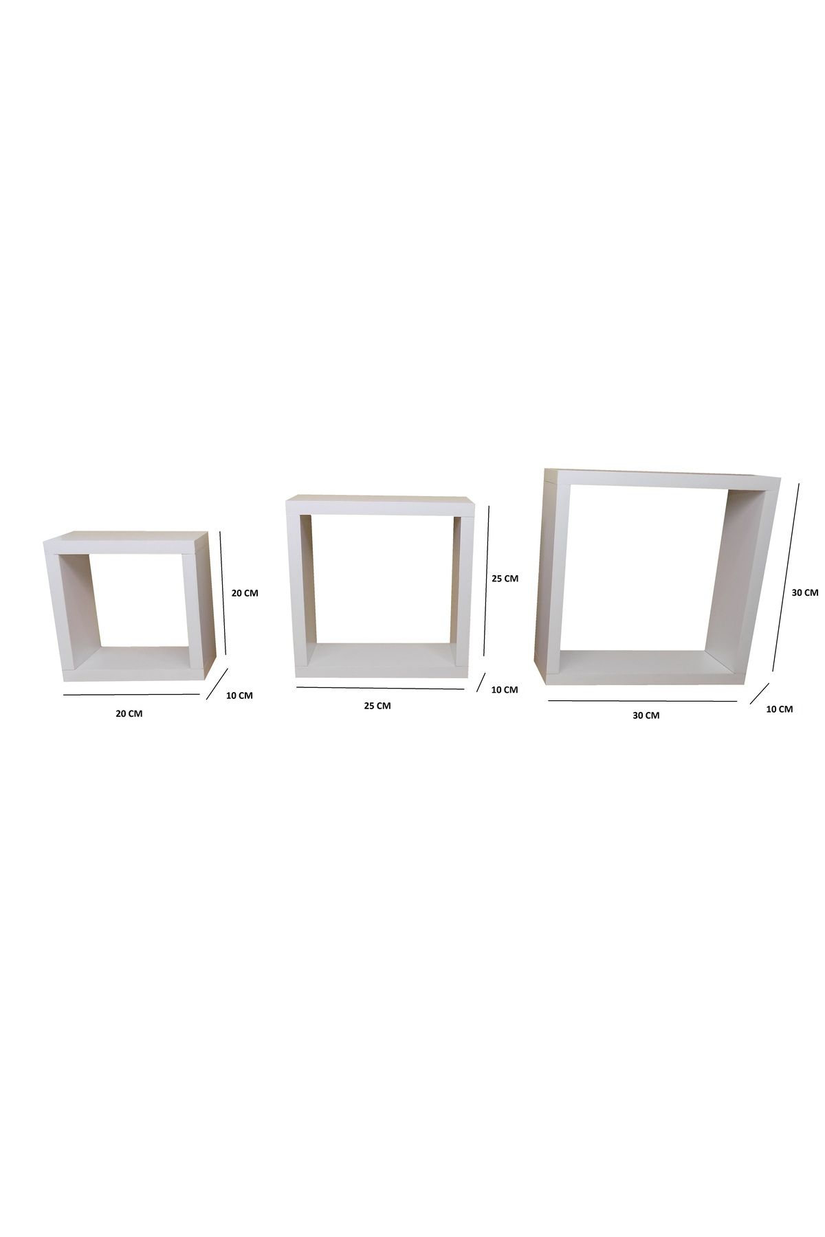 OEM-Set of three wall shelf cubes Cubico White Model CUB 11004 5