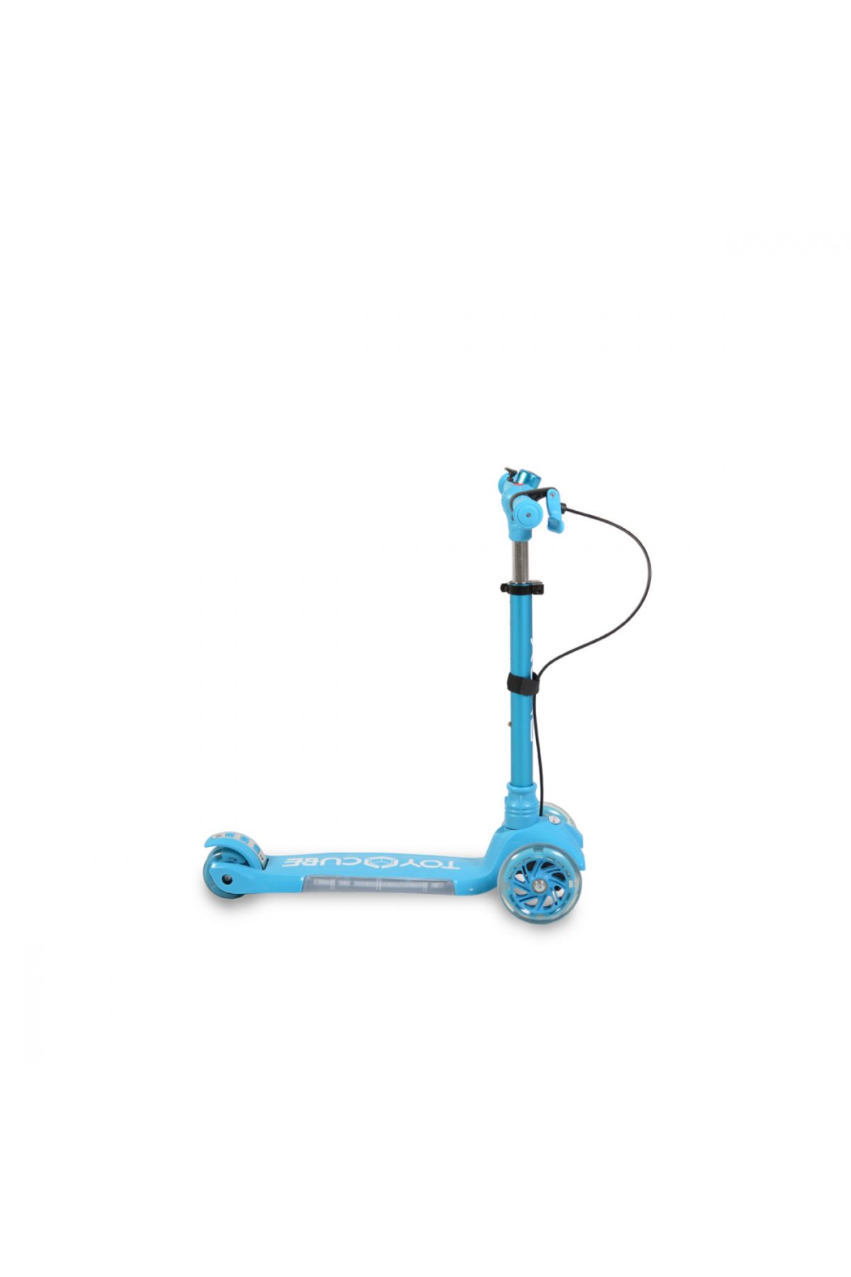 byox-Foldable scooter with adjustable height, non-slip base with LED lights, wheels with LED lights, brake 3