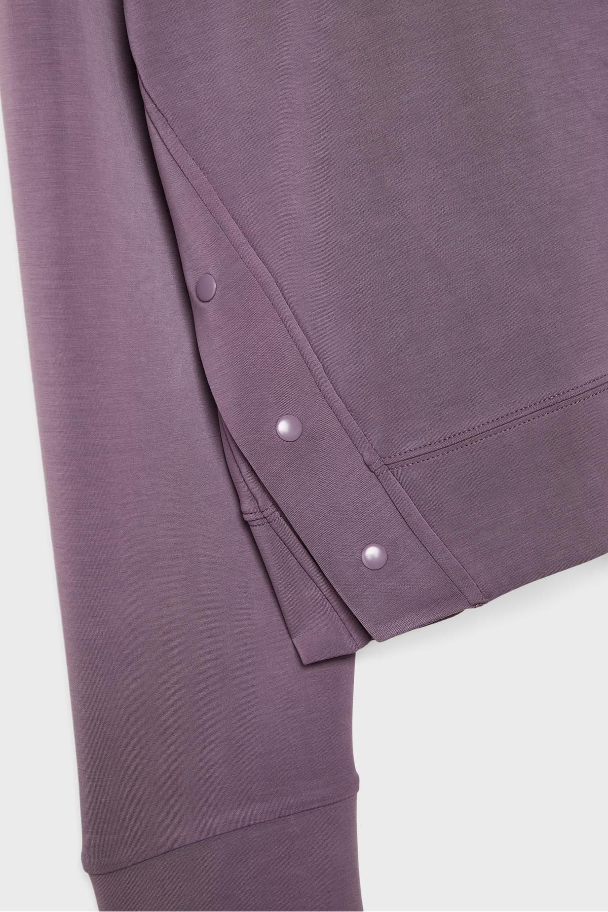 Stradivarius-Soft-touch hoodie with buttons 8