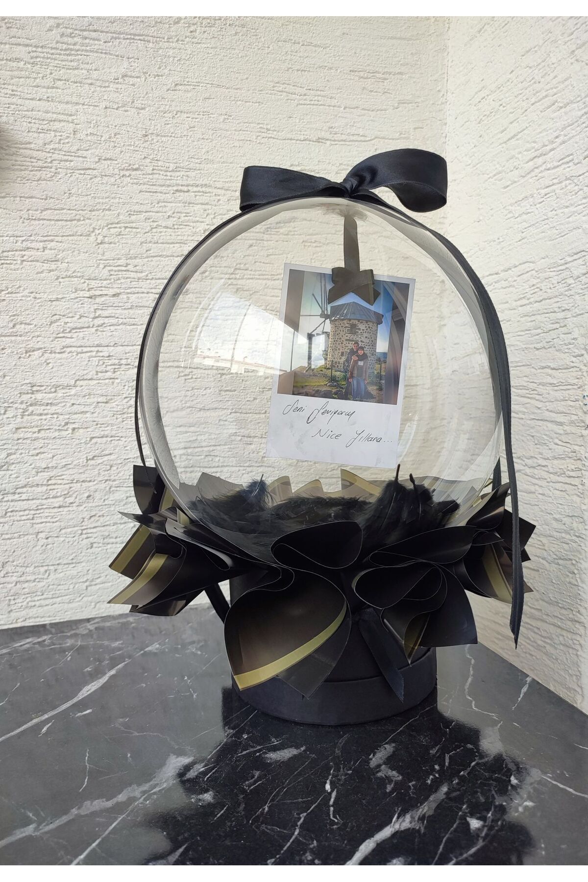 büyülücompany Büyülü Balon-Fotoğraf Yıldönümü Doğum&Sevgililer Günü Hediye Kutusu