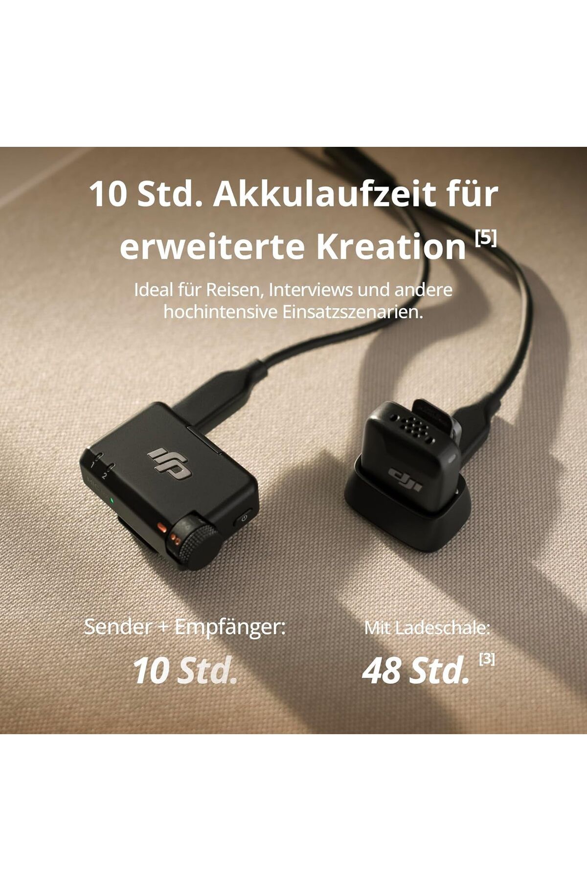 DJI-ميكروفون صغير (1TX+1RX)، خفيف الوزن، صوت غني، إلغاء الضوضاء، اكتشاف تلقائي، لاسلكي 7