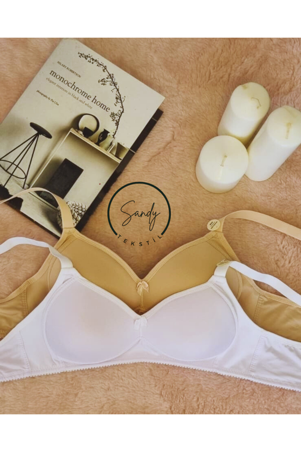 Koza soft-Triangular Minimizer Cotton Bra Without Underwire 2 Pack 1