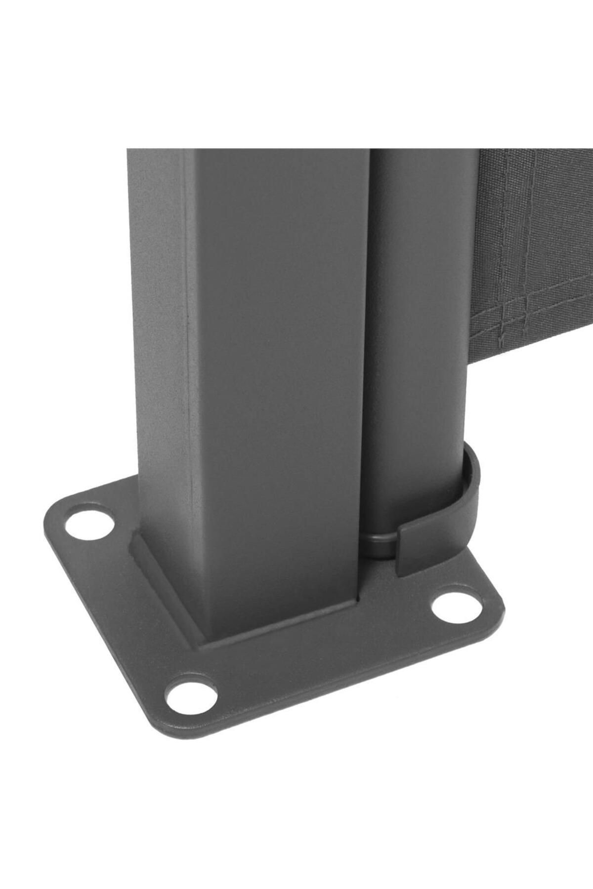 SERSIMO-Side privacy screen, extendable, fixing system included, 200x300cm, dark grey 17