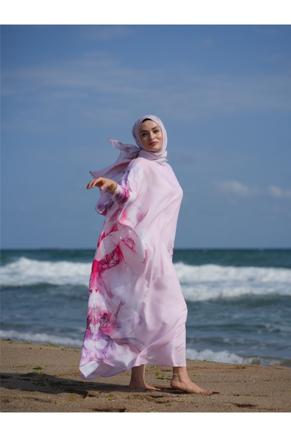 MONOOR-Kaftan and Shawl Set 4