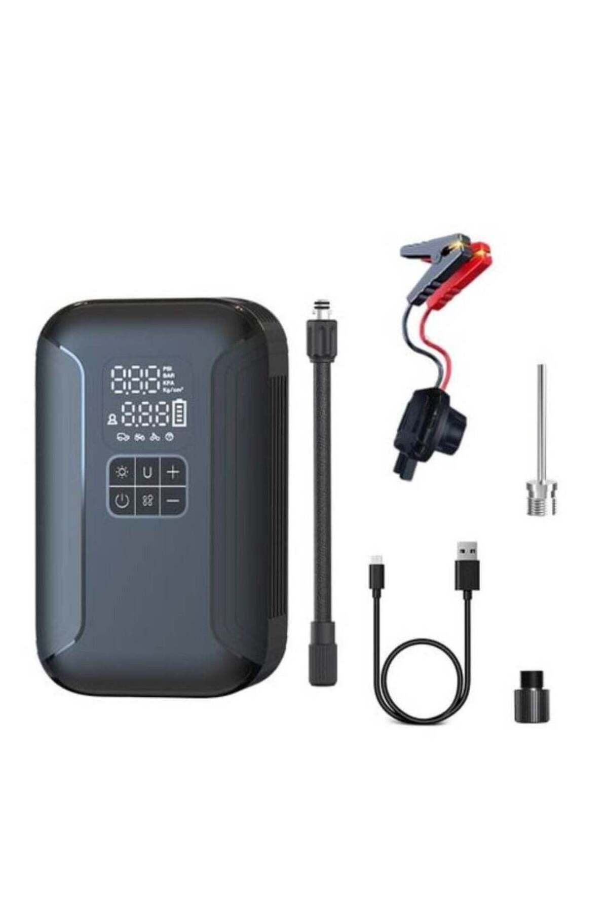 Generic-2 in 1 Portable Car Jump Starter & Tire Inflator S02 with Power Bank 1