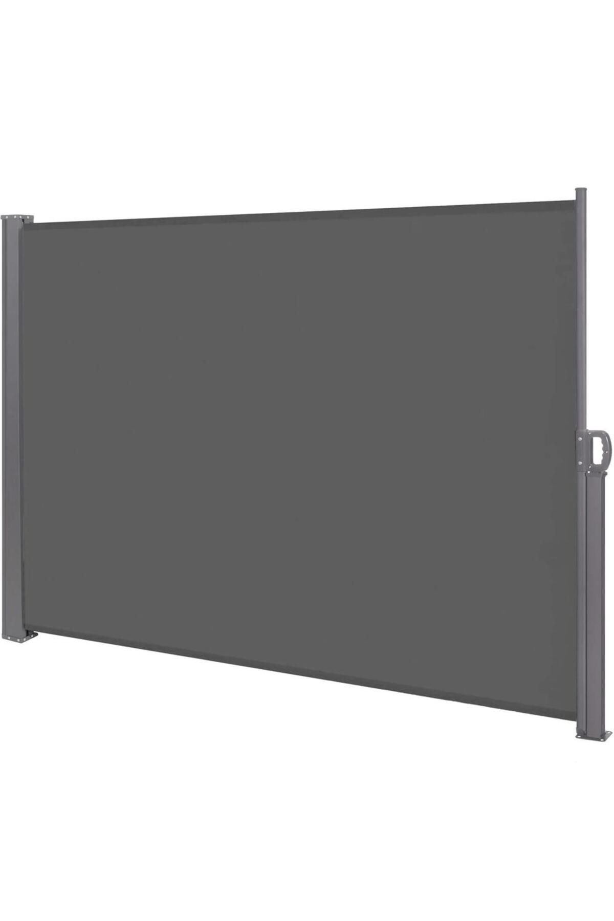 SERSIMO-Side privacy screen, extendable, fixing system included, 200x300cm, dark grey 4