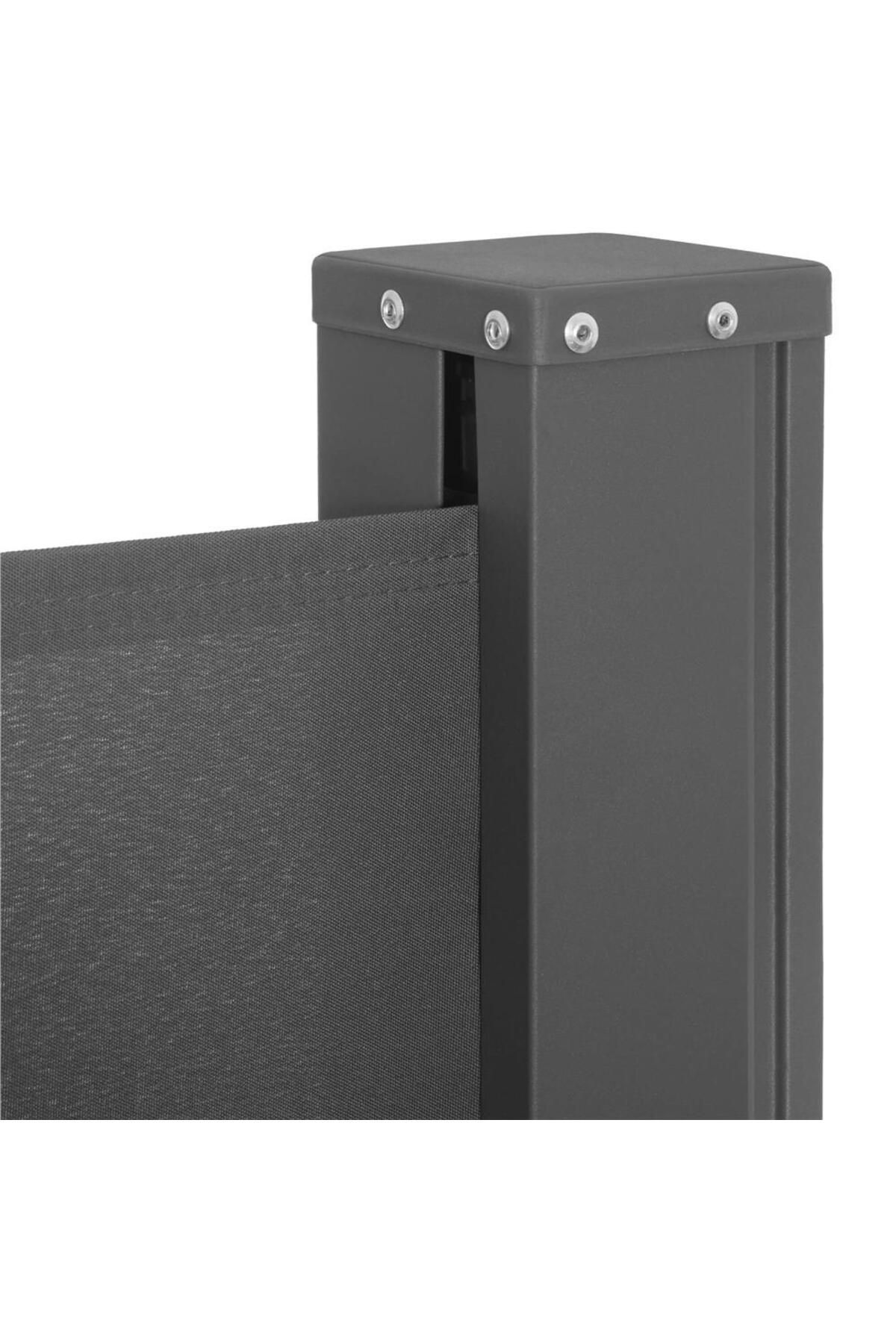 SERSIMO-Side privacy screen, extendable, fixing system included, 200x300cm, dark grey 8