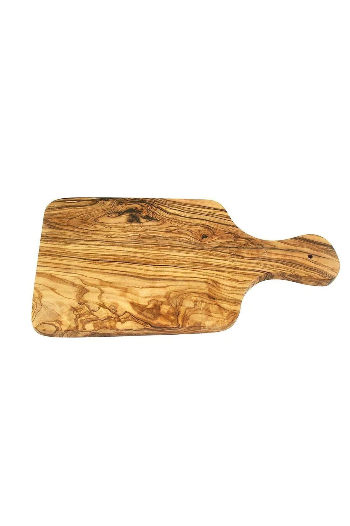 OEM-Olive wood chopping board with handle, 30cm, rectangular shape 3