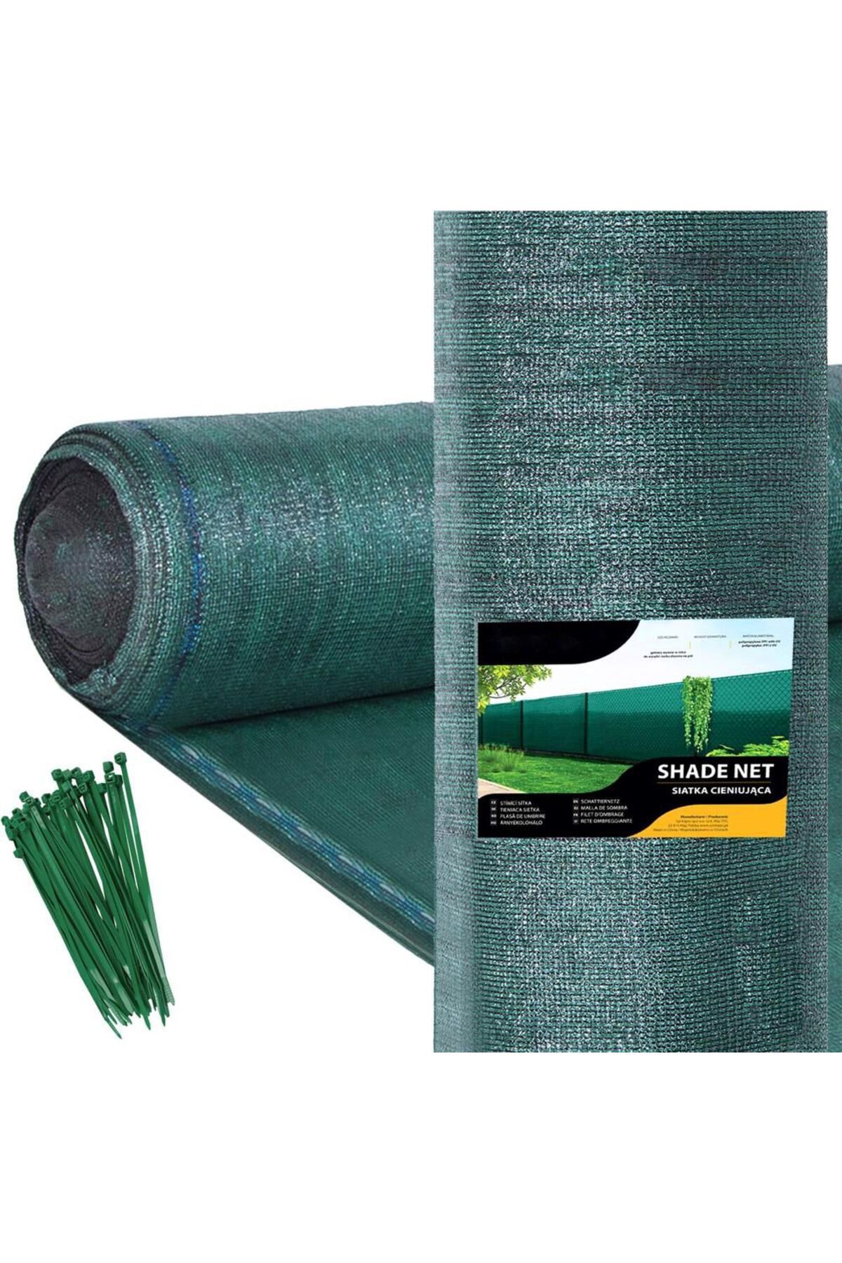 SERSIMO-Shade and privacy net for fence, 1.2m width, 25m length, 140g density, green 16