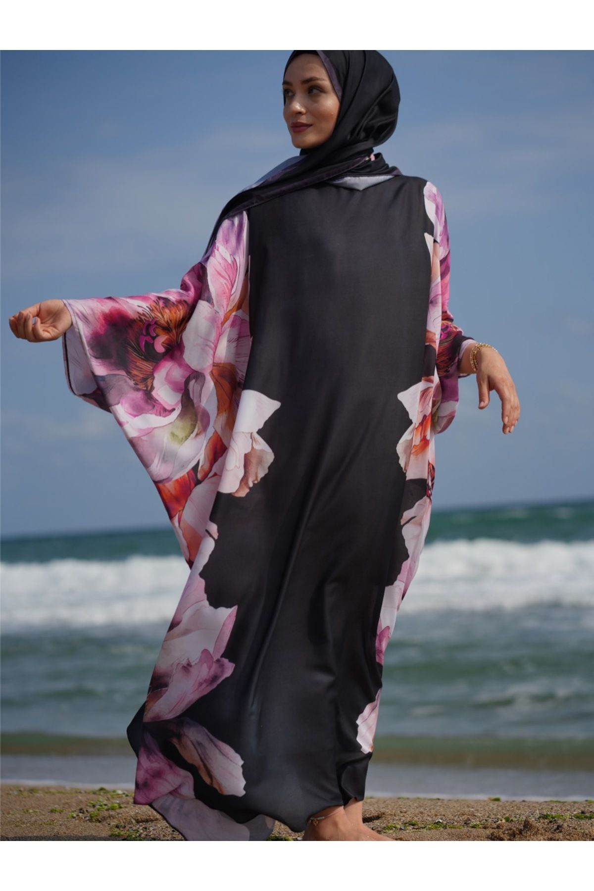 MONOOR-Kaftan and Shawl Set 4