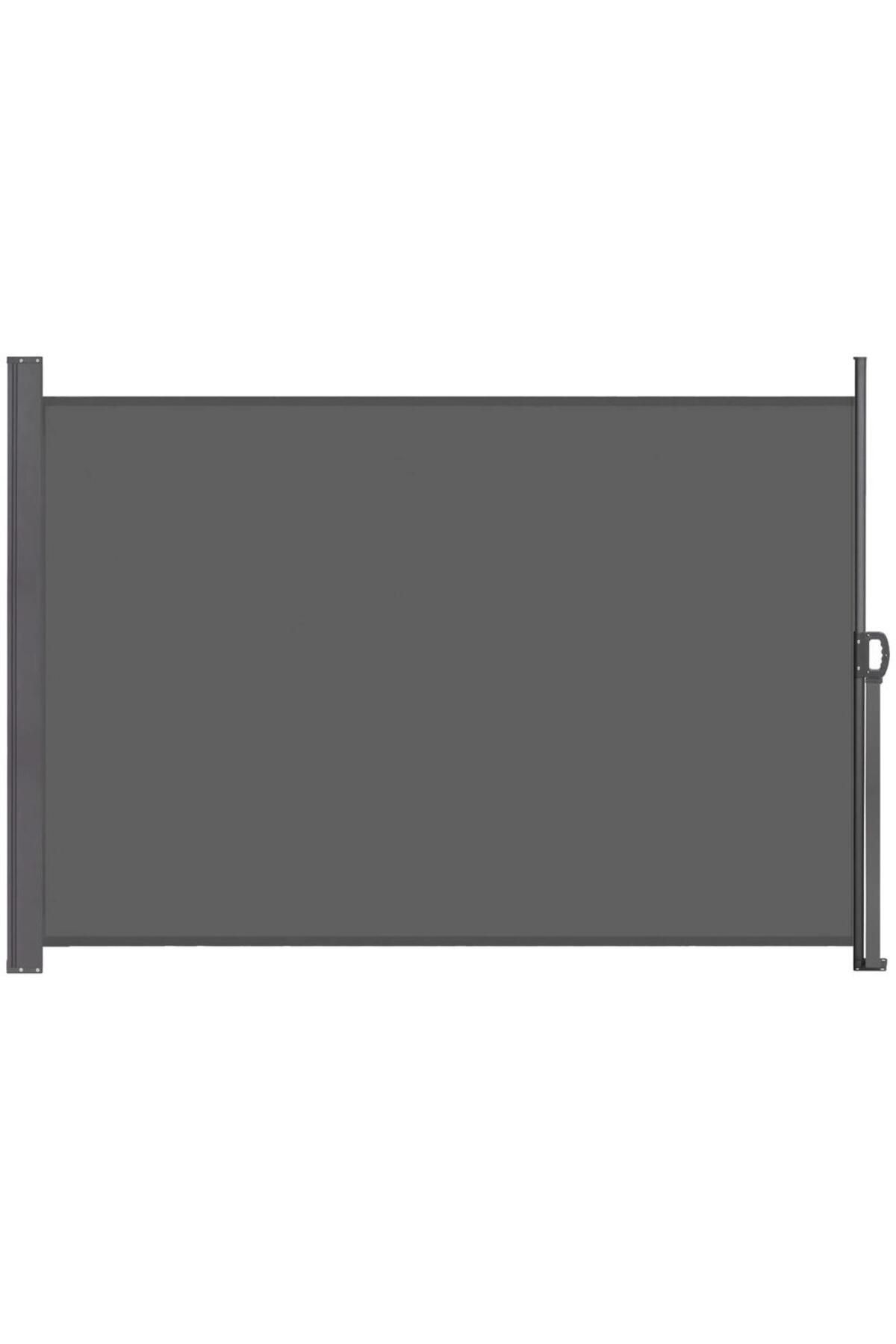 SERSIMO-Side privacy screen, extendable, fixing system included, 200x300cm, dark grey 11