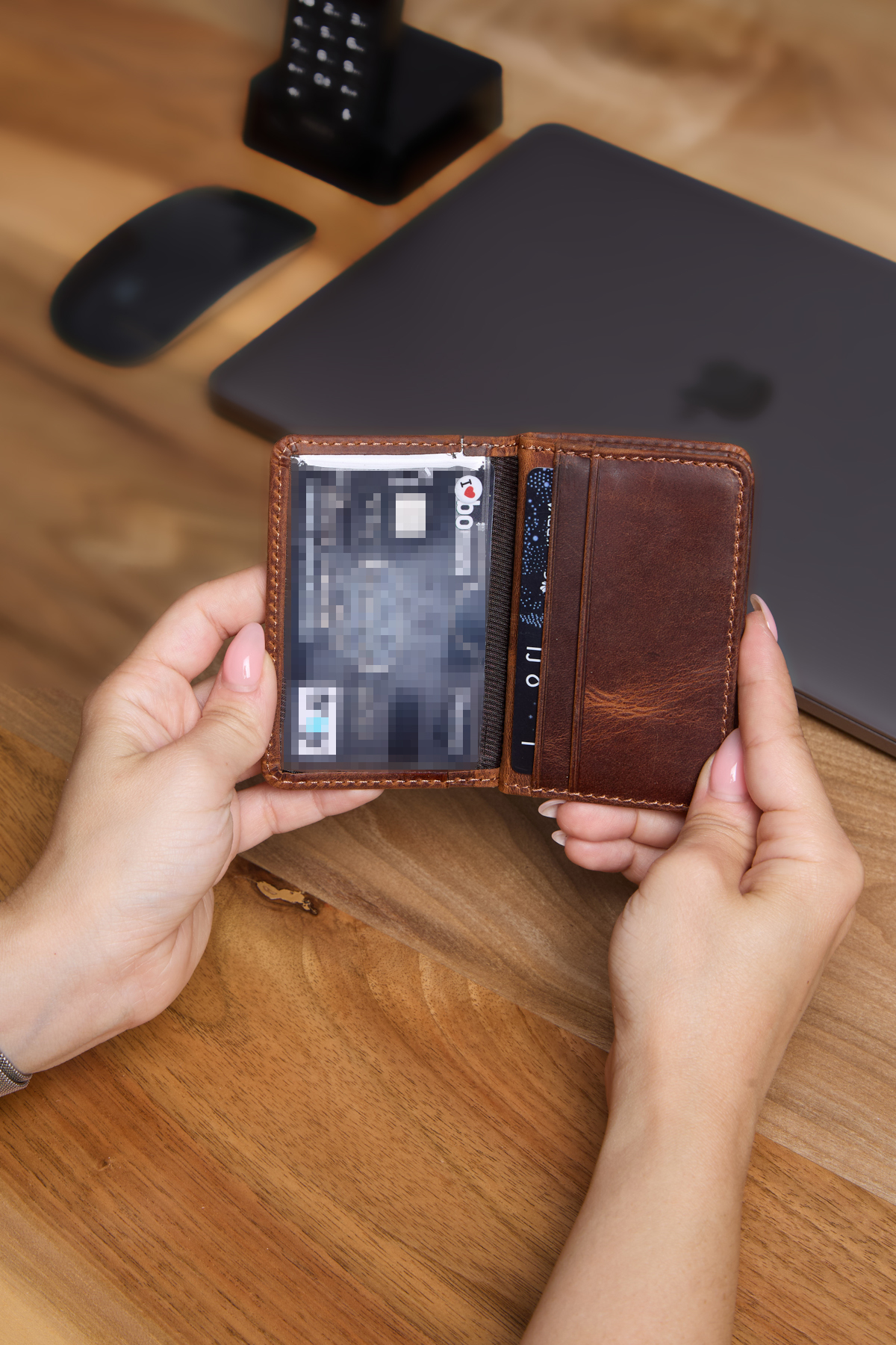 Milian's  3781 Hakiki Deri Kartlık Dikey kartlık - Görsel 5