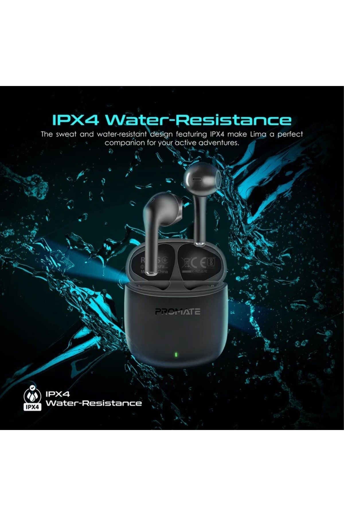 Promate-High Definition ENC TWS Wireless Earbuds with IntelliTouch 4
