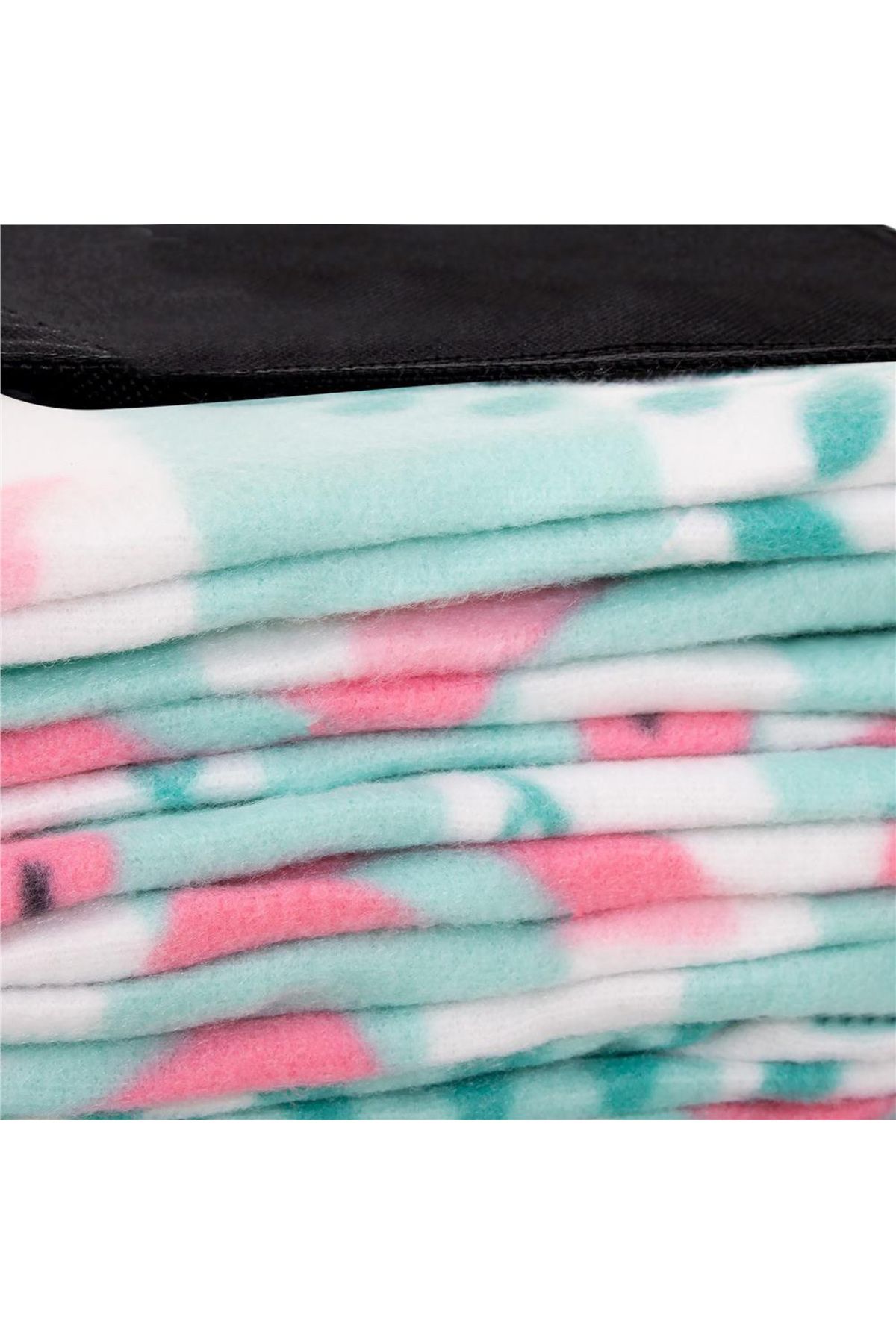 SERSIMO-Picnic or beach blanket, with insulating foil and handle, 200x200cm, flamingo, pink green 6
