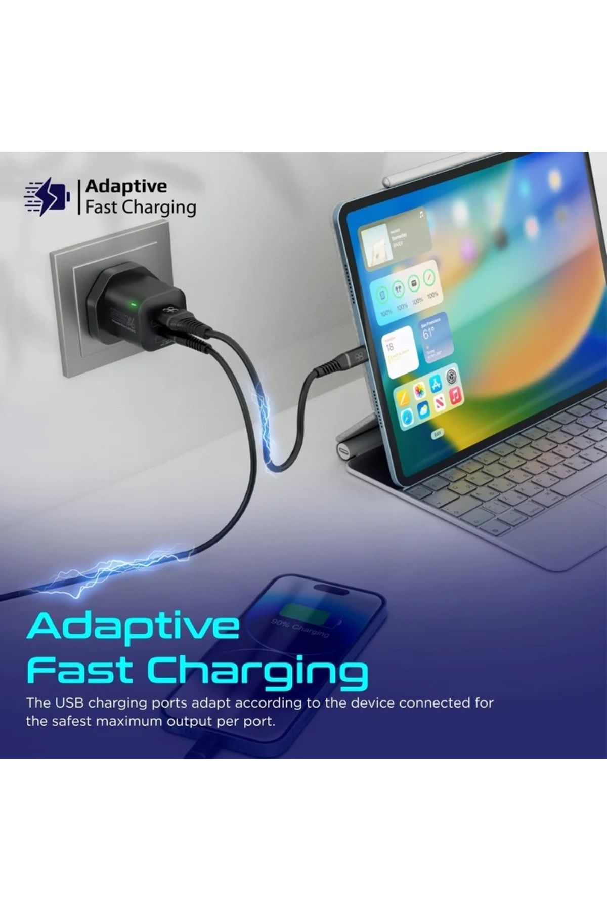 Promate-Ultra-fast Dual Port Ac Charger With 25w Power Delivery And Qc 3.0 6