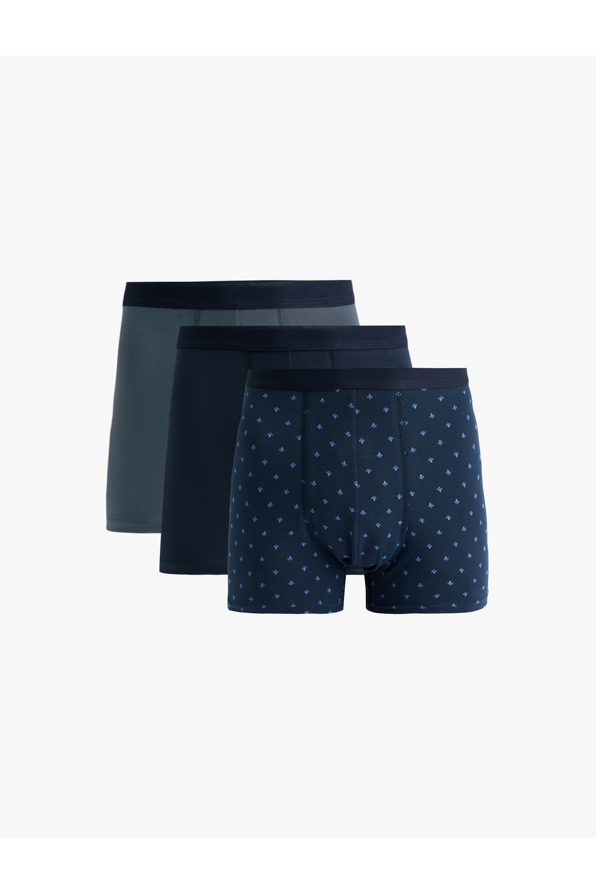 کوتون ست بوکسور سه تکه طرح‌دار نخی