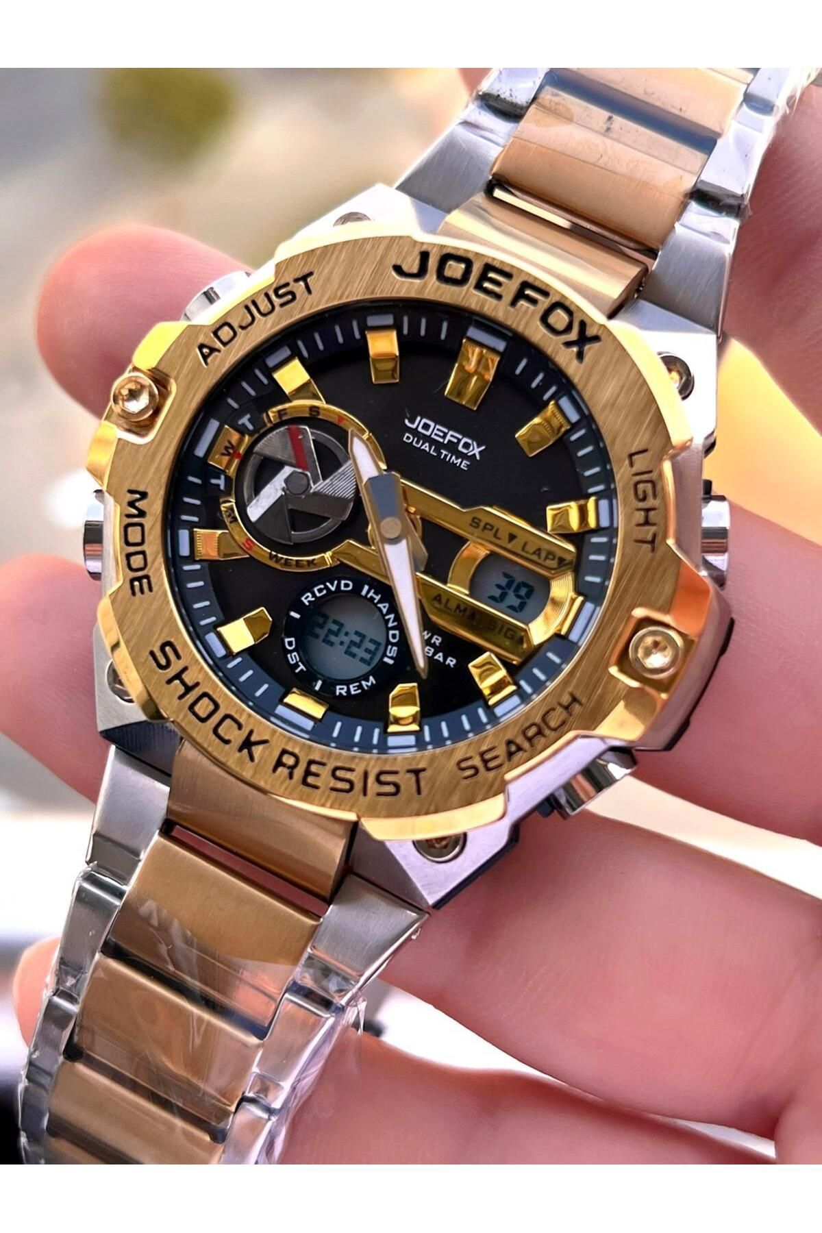 Joefox-Steel Cord Digital and Analog 2 Year Guarantee 3 Atm Water Resistant Men Wristwatch Joe.Cl11 2