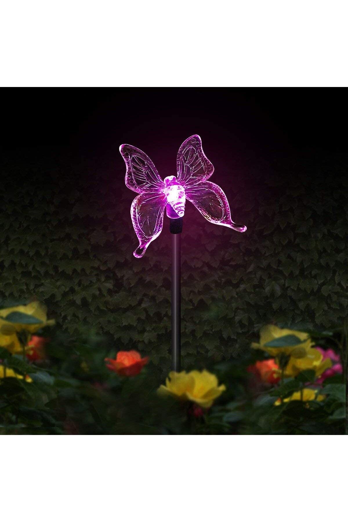 Teo-Set 3 Lampi Solare LED tip pasare-fluture-libelula, Inaltime 43 cm, , Multicolor 5