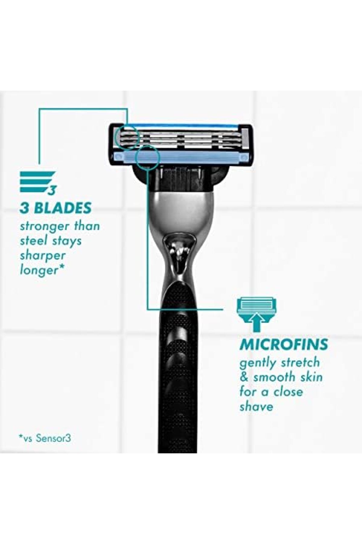 Gillette-Mach3 Razor Refills for Men, 8 Razor Blade Refills 3