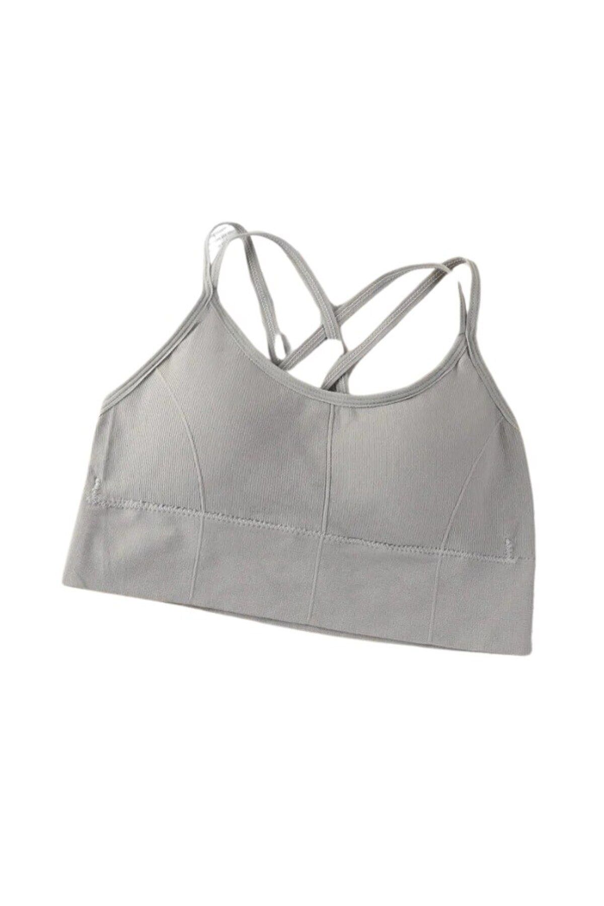 Mixbo-- Gym bra, with straps and bare back, seamless, Push Up model, universal size 4