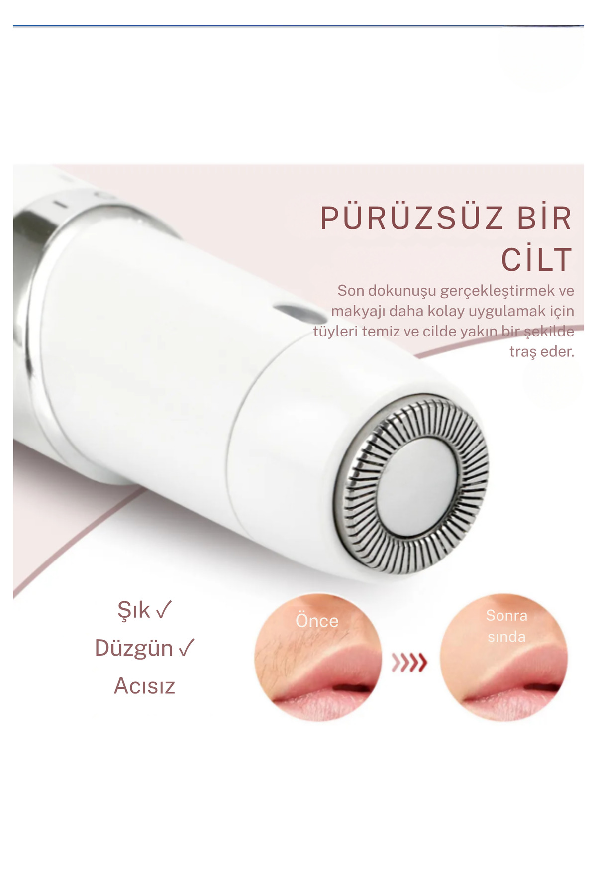 Premini اپیلاتور باتریدار، برای پوست صورت و بدن، بدون شارژ شارژ، امنیت فضای خصوصی — 967465208