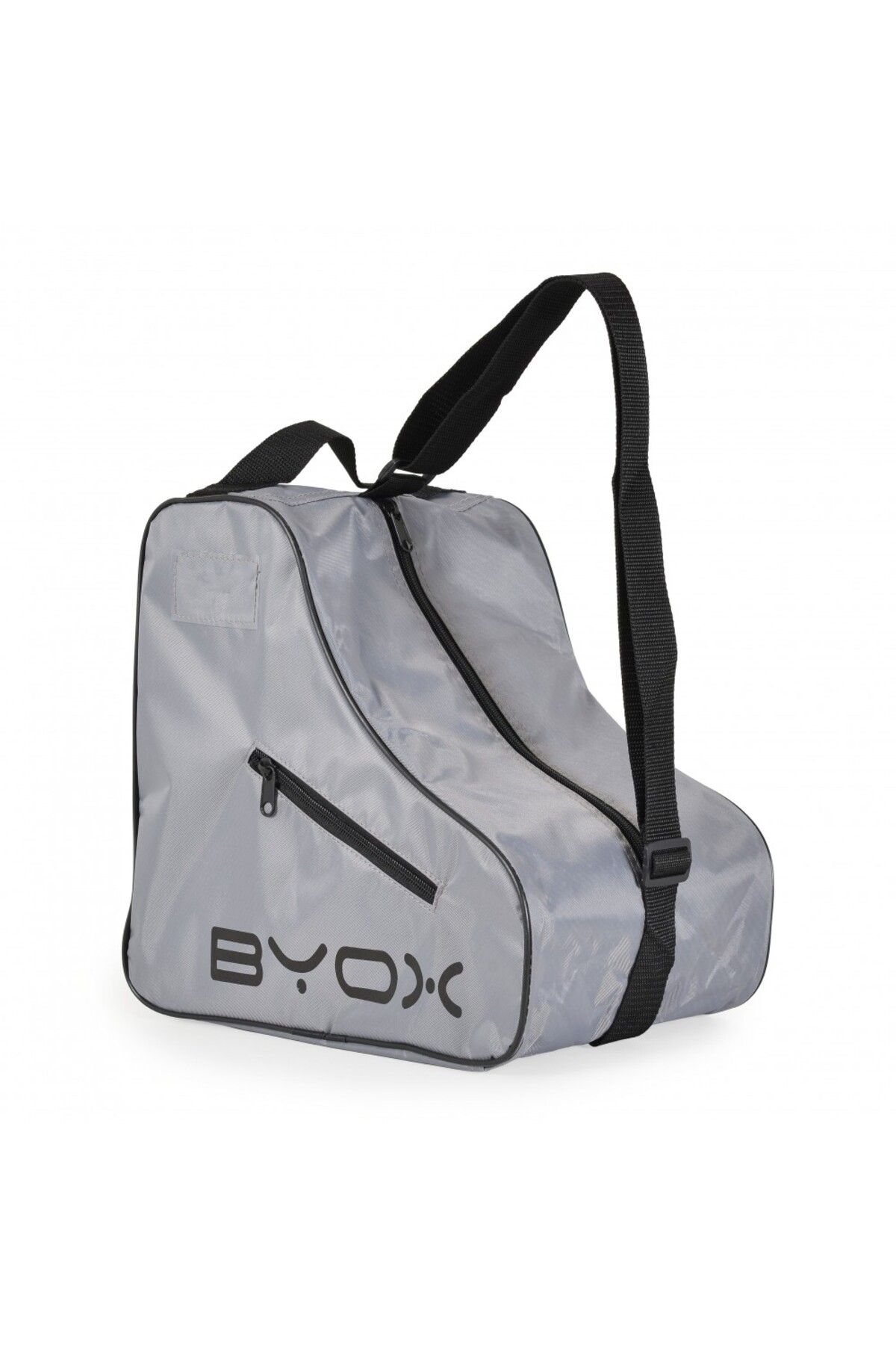 byox-Zippered bag for storing roller skates or skates Skate Grey with adjustable handle and accessory pocket 1