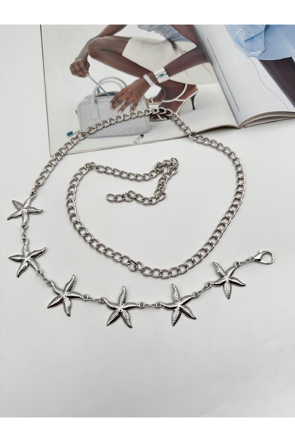 Starfish Chain Belt Women Belt Dress Belt Body Belt Waist Belt