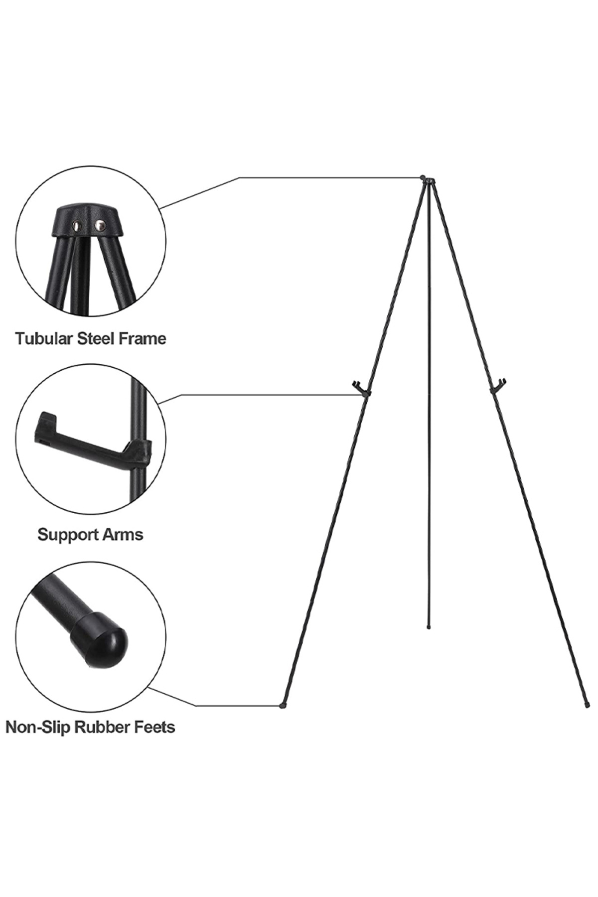 KidLe-Folding Display Frame for Drawing Board, Tripod Art Poster Frame 4