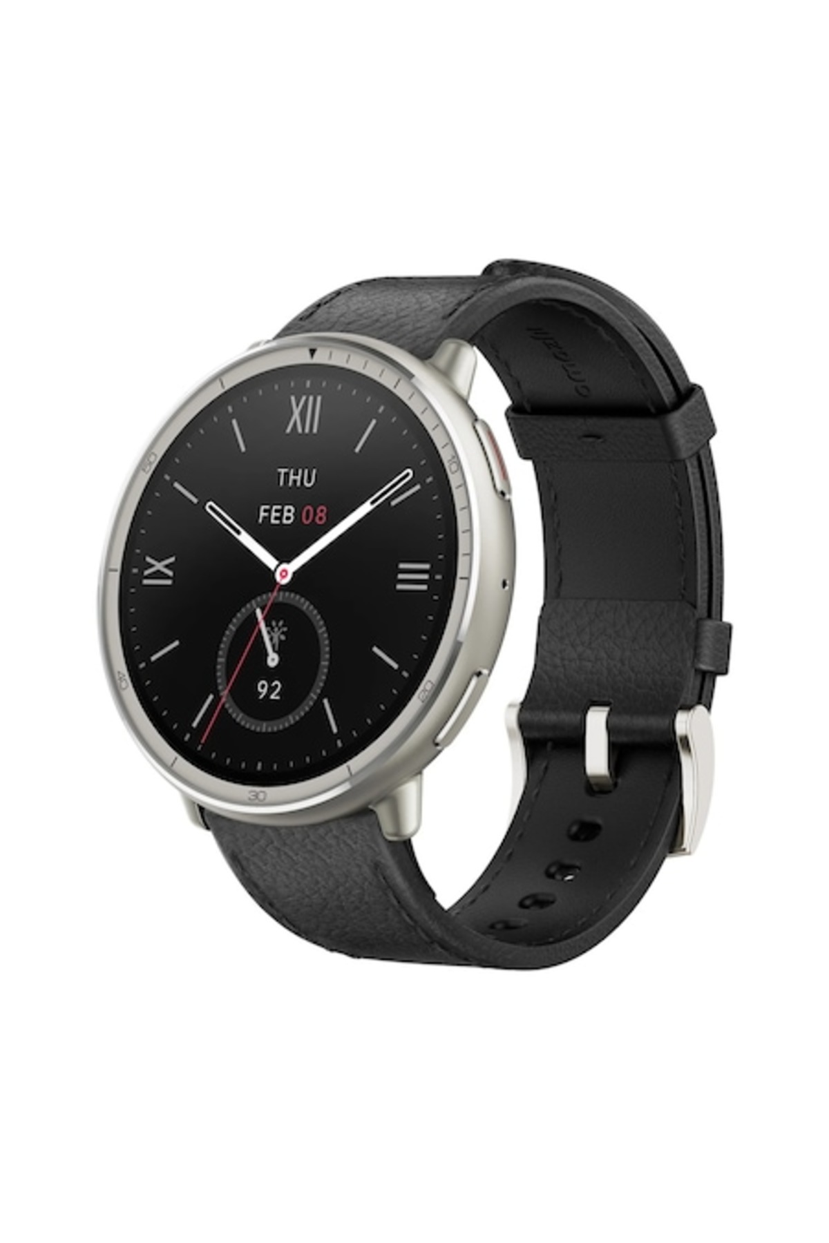 Amazfit-Smartwatch Active 2 PREMIUM, GPS, Android/iOS, Black Leather 1