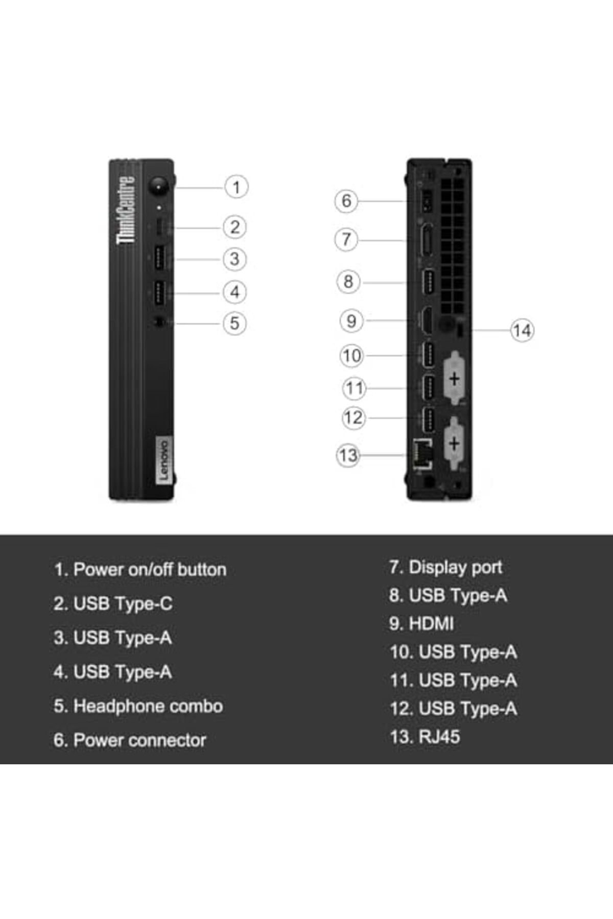 LENOVO-ThinkCentre M70q Mini Desktop, Gen 4, Intel Core i7-13700T, 16GB RAM DDR4, 512GB PCIe SSD, Wi 6