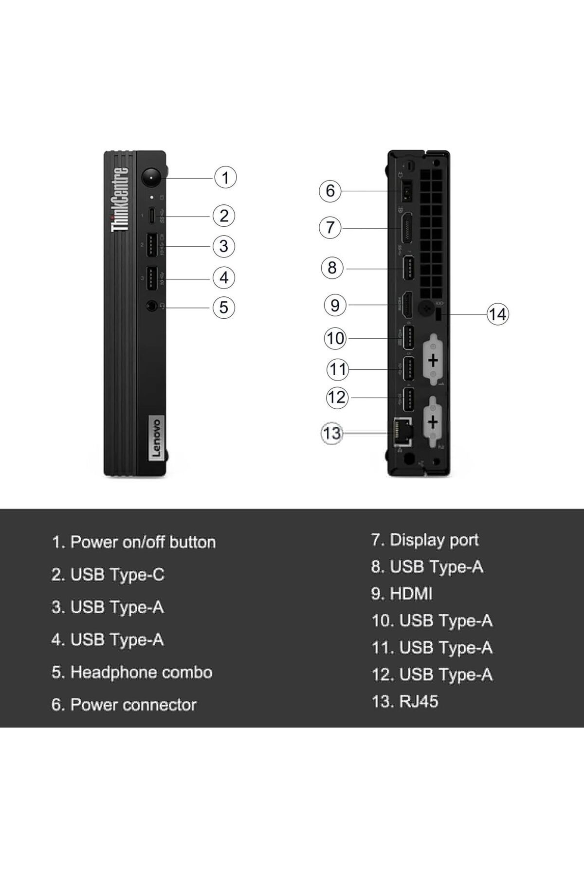LENOVO-ThinkCentre M70q Mini Desktop, Gen 4, Intel Core i7-13700T, 16GB RAM DDR4, 512GB PCIe SSD, Wi 5