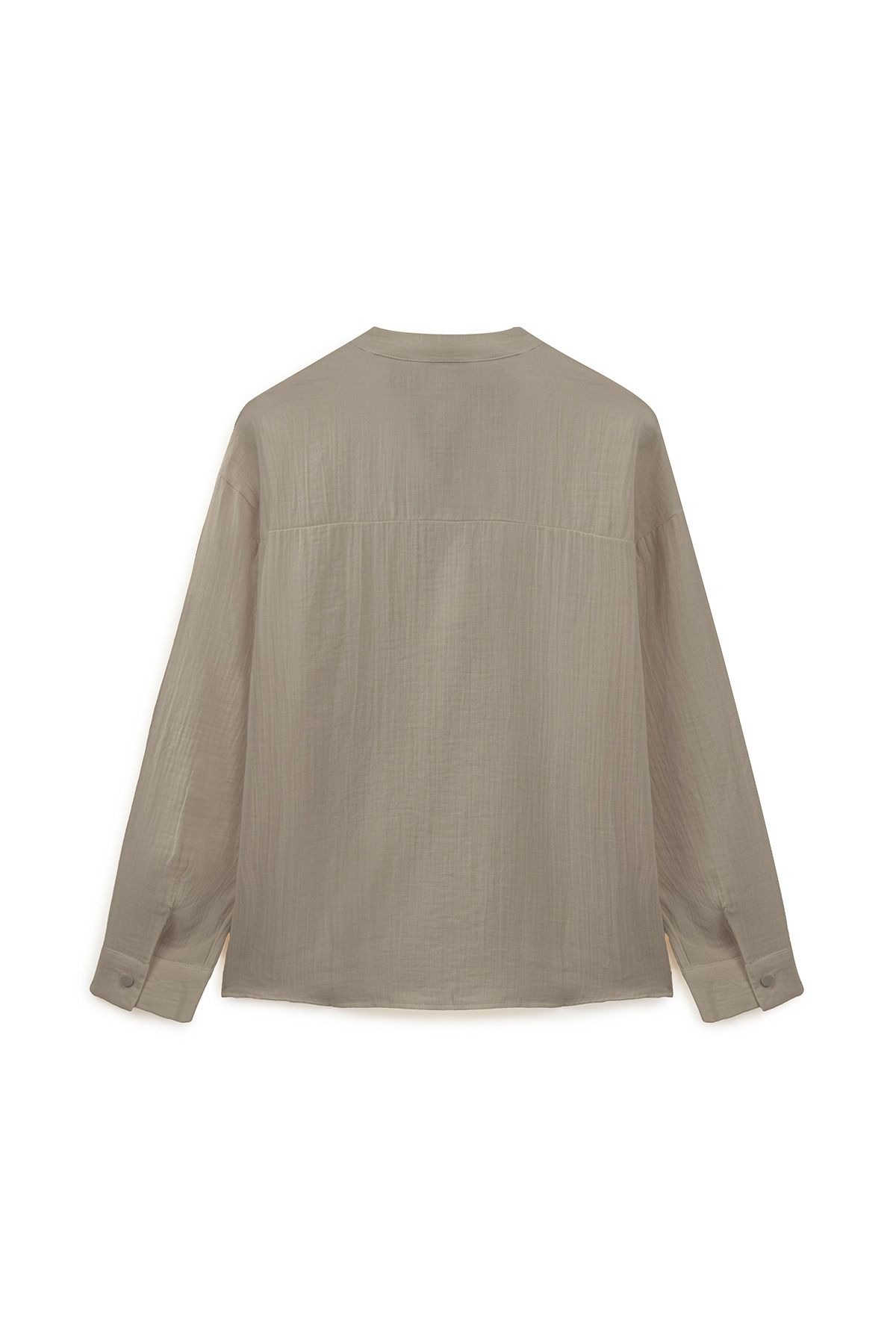 praye-Judge Collar Muslin Tunic Mink 2