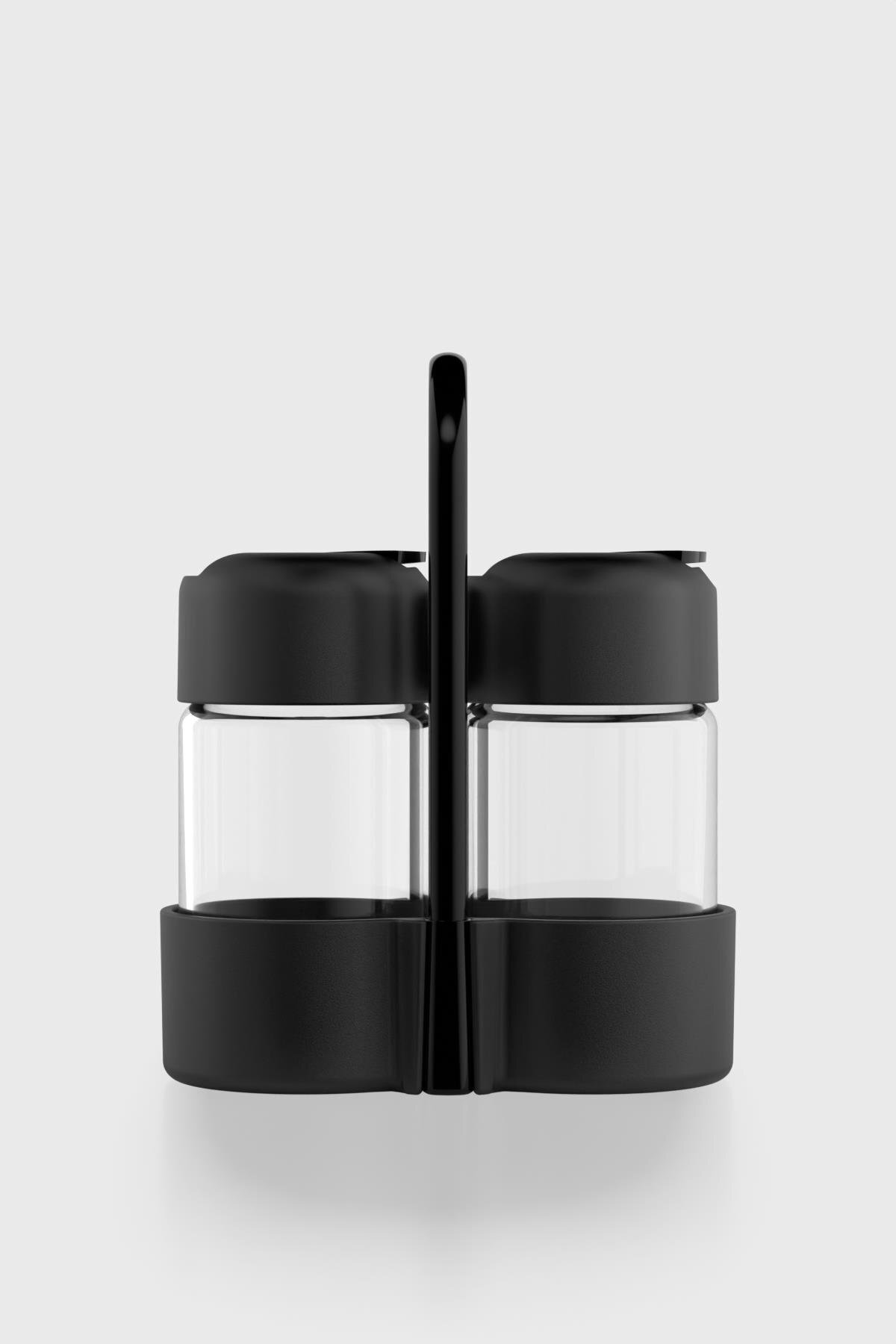 Renga Rita 67 ml 2'li Cam Tuzluk ve Biberlik Seti 121015 Siyah