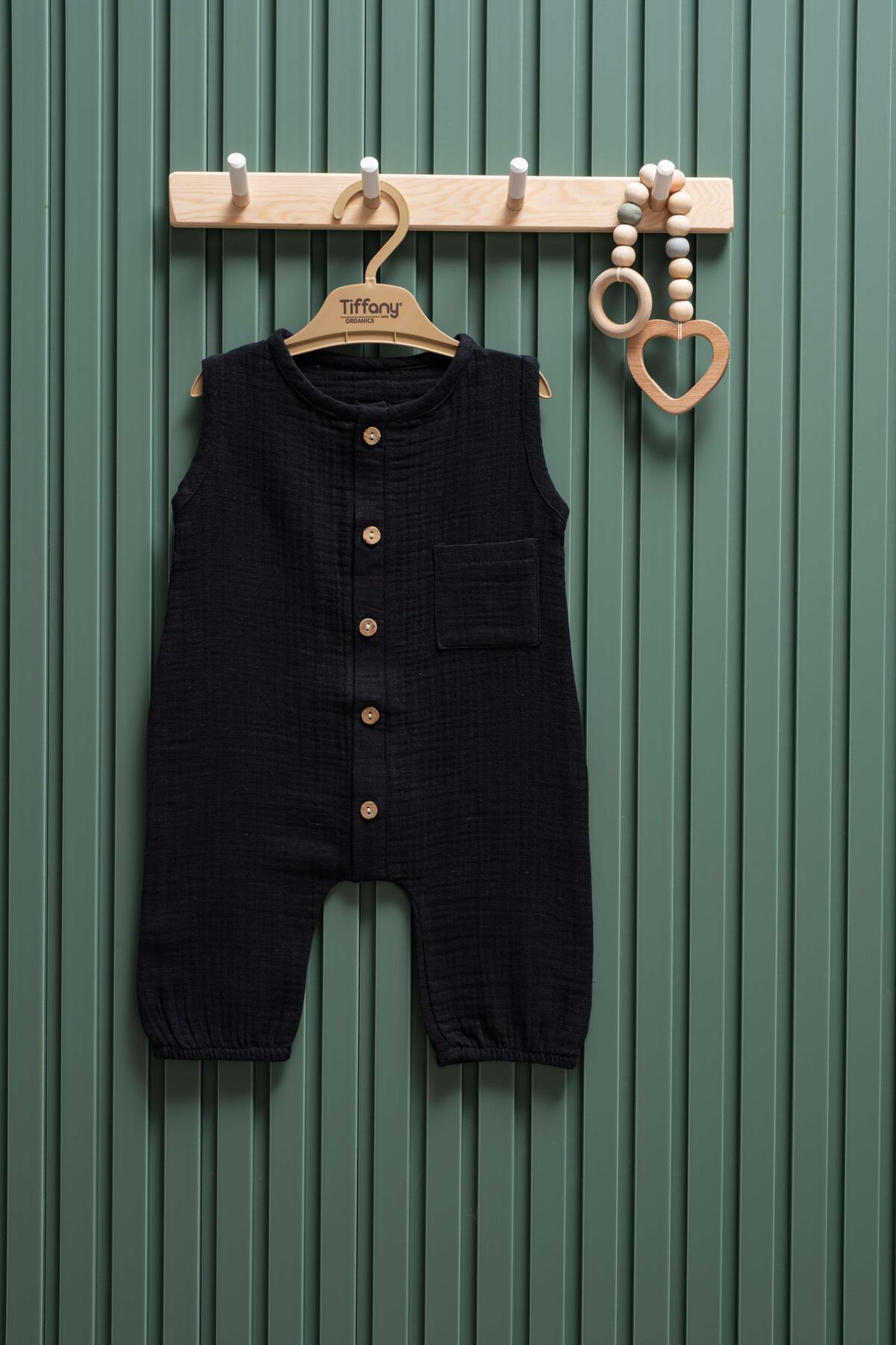 Tiffany Müslin Uzun Atlet Tulum 3 24 Ay %100 Pamuk Bebek Yazlık Tulum fotoğrafı 2 (önizleme)