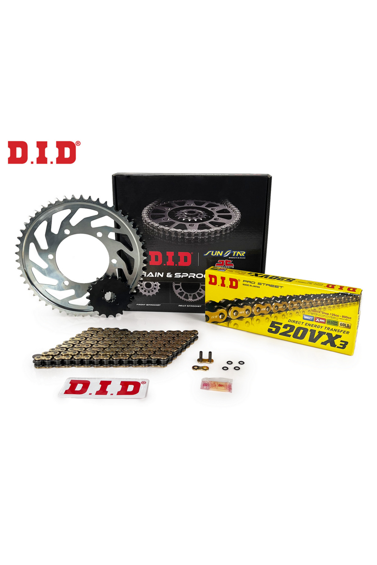 DID SET ZİNCİR DİŞLİ SETİ YAMAHA MT-25 250cc ZİNCİR: DID-520VX3